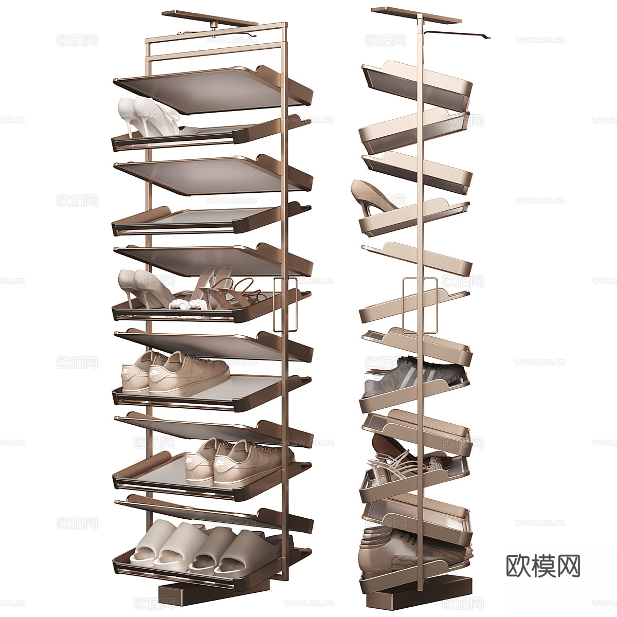 现代旋转鞋架su模型