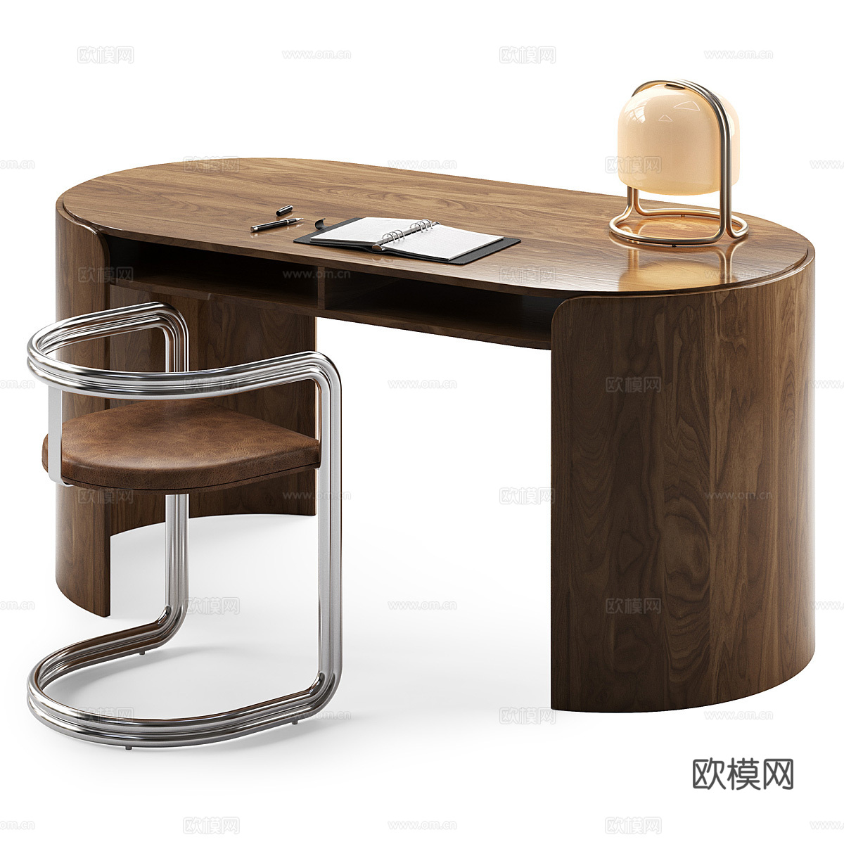 现代书桌椅组合su模型