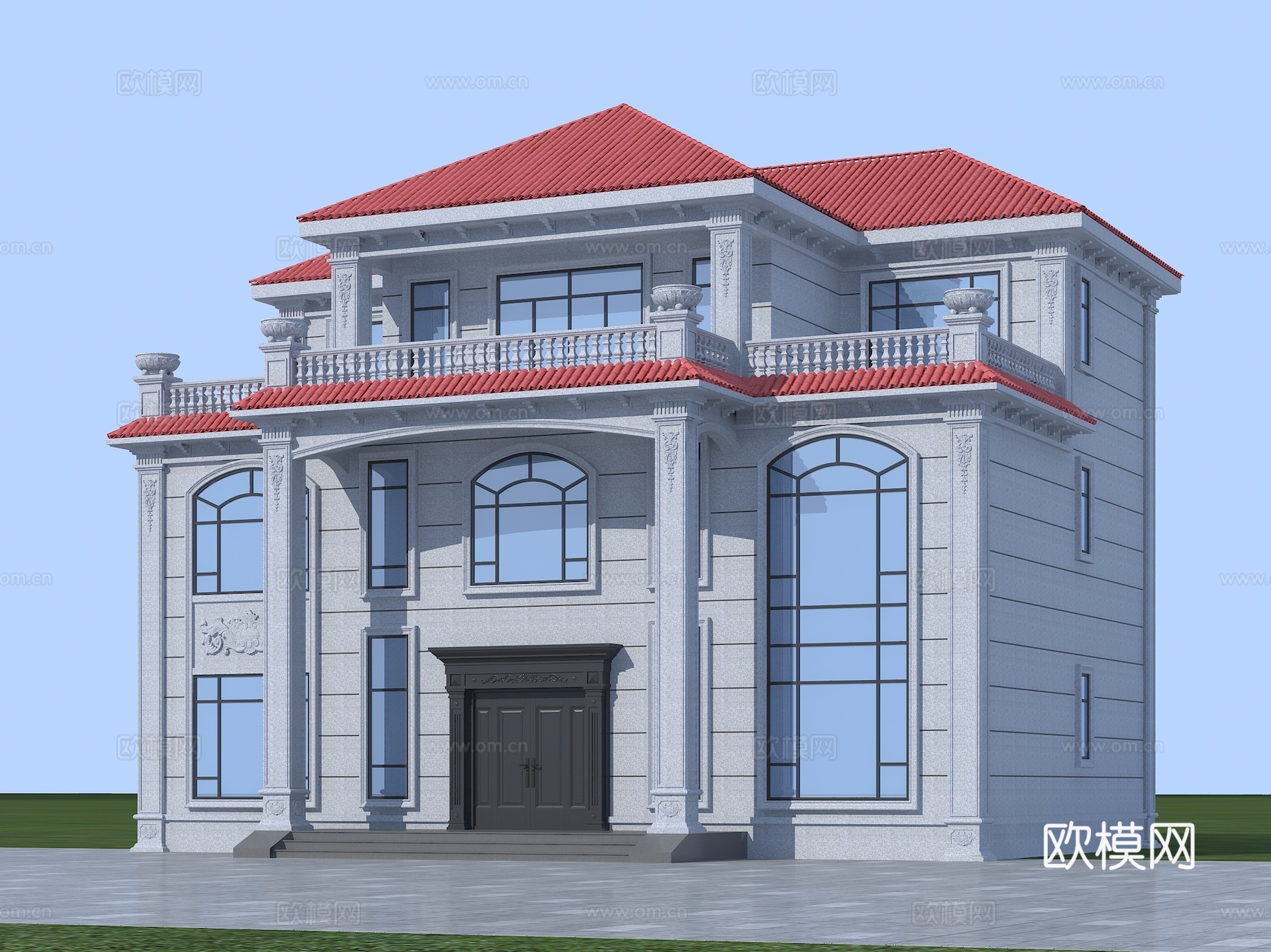 自建房别墅su模型