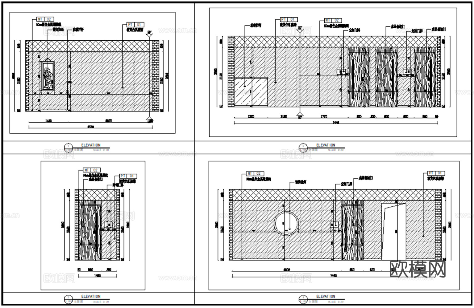 25套现代风格美容院spa会所养生会馆医美整形医院室内CADcad施工图