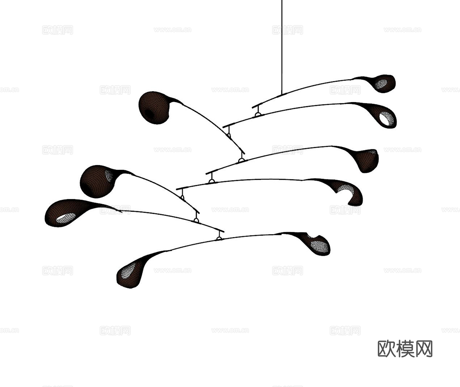 艺术吊灯su模型