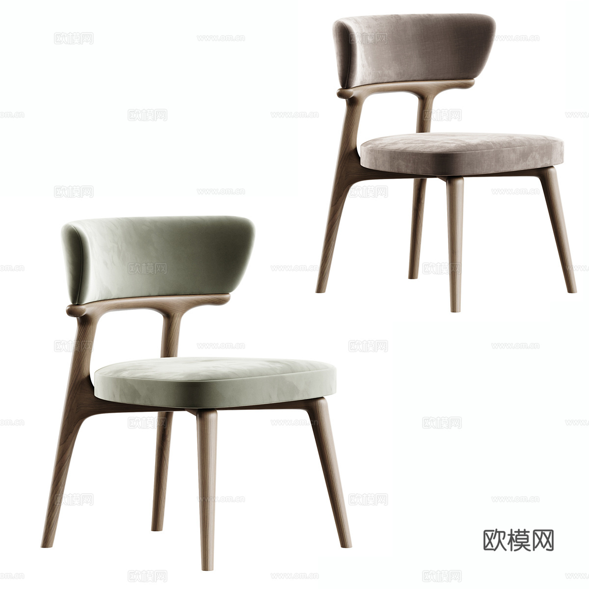 现代单椅 餐椅 书椅su模型