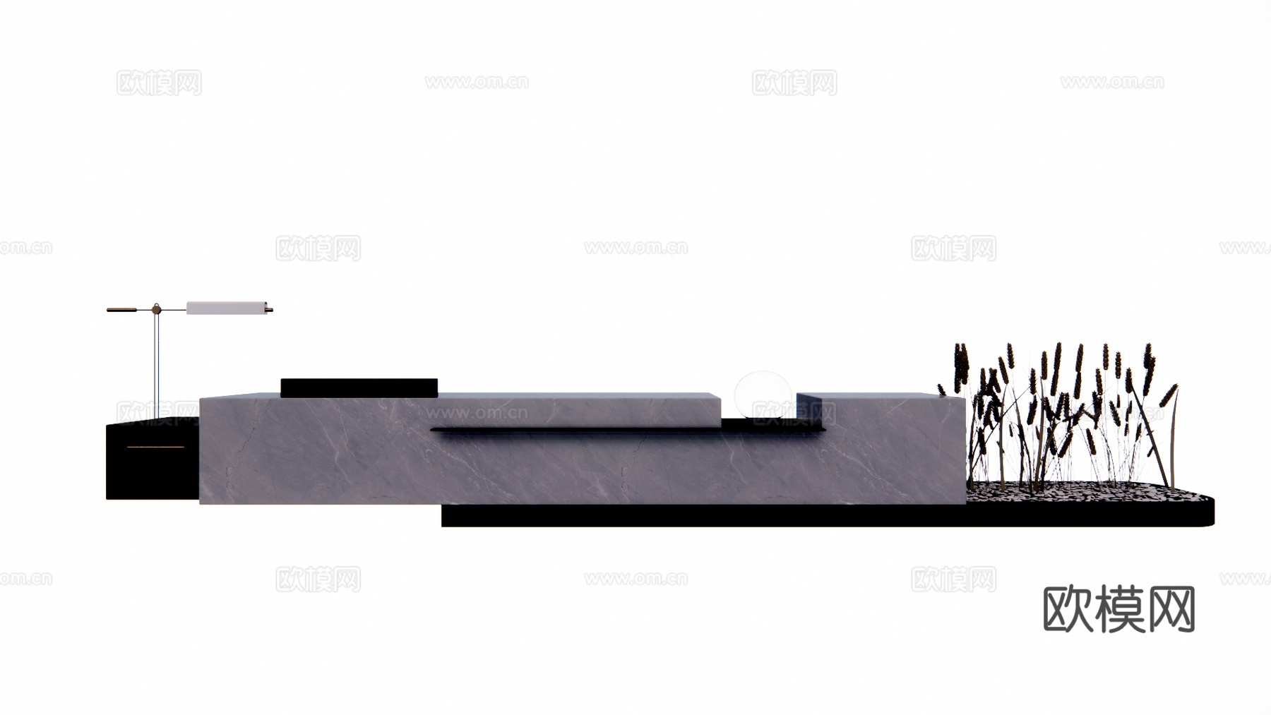 电脑 办公室 展厅 前台 公司前台su模型