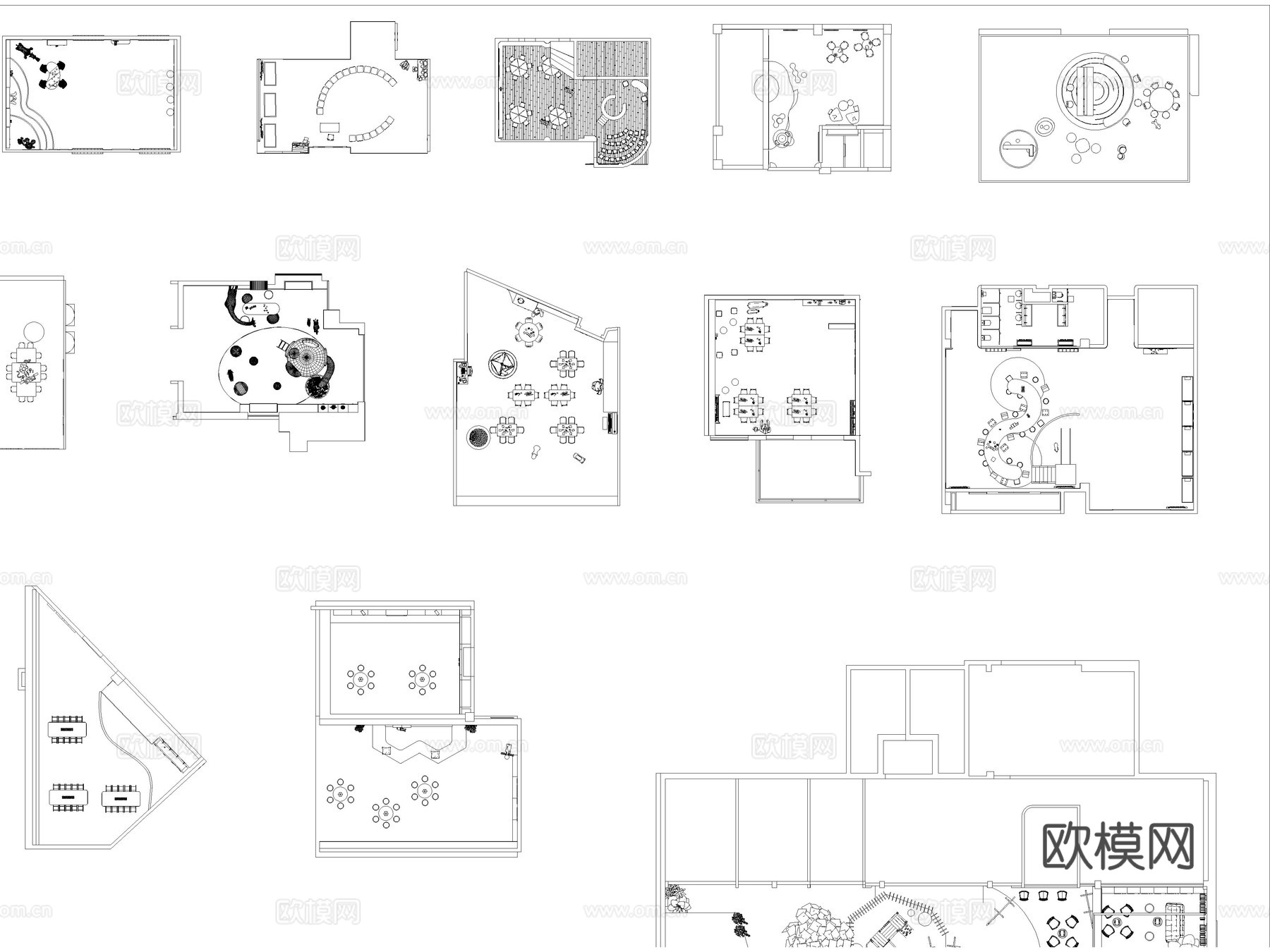 2026年最新幼儿园早教中心班级活动单元室内CAD图库cad施工图