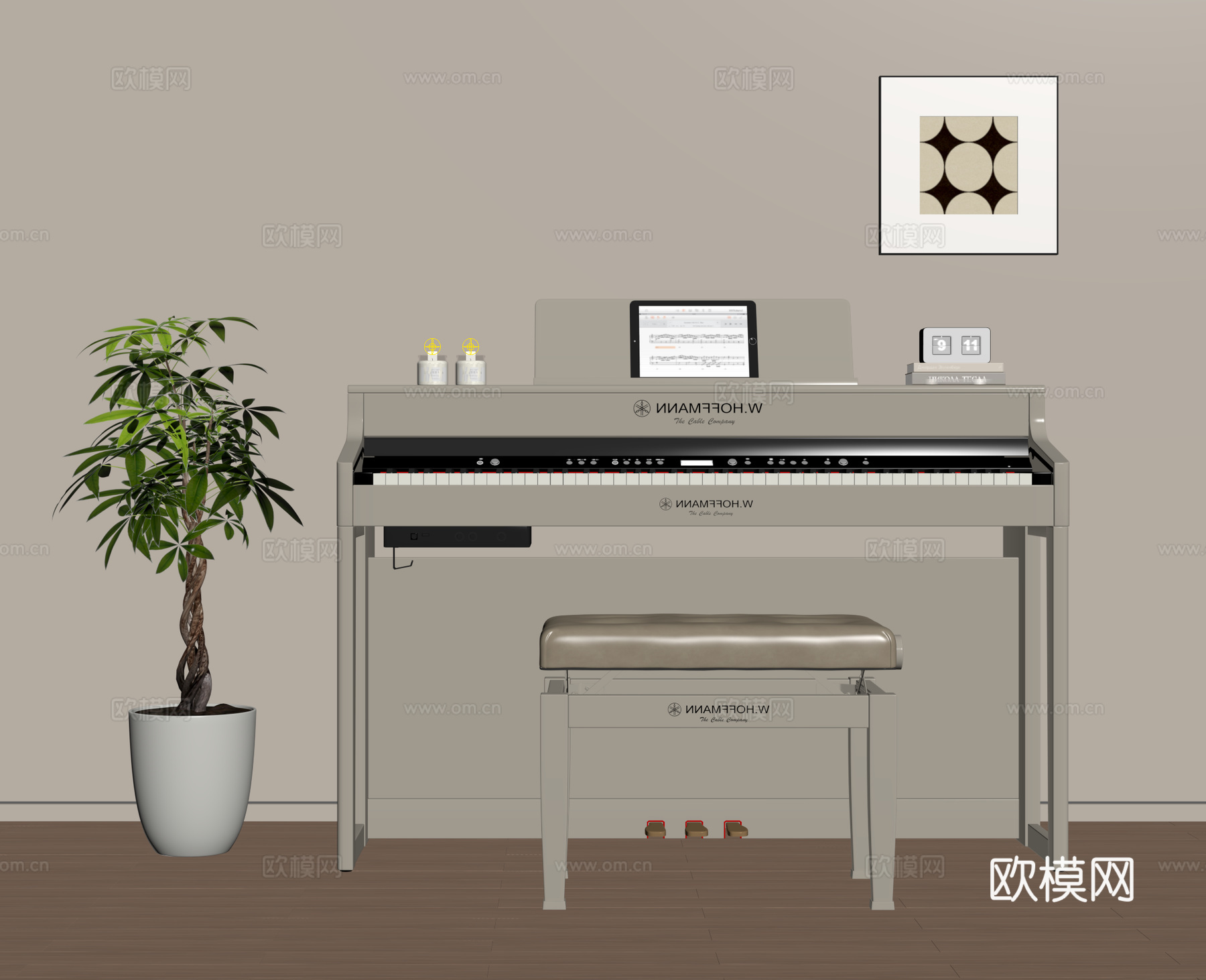 现代钢琴su模型