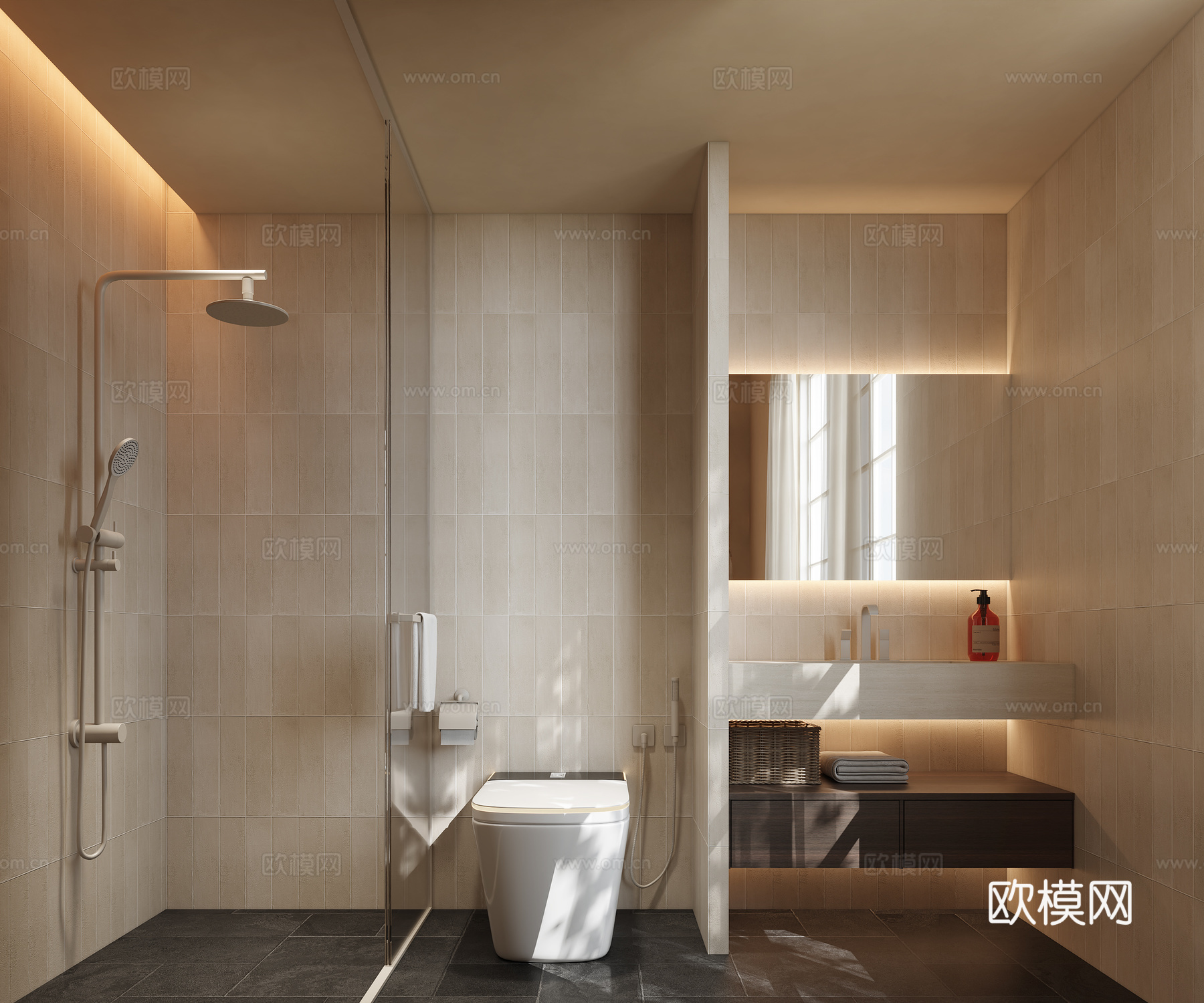 侘寂风卫生间su模型