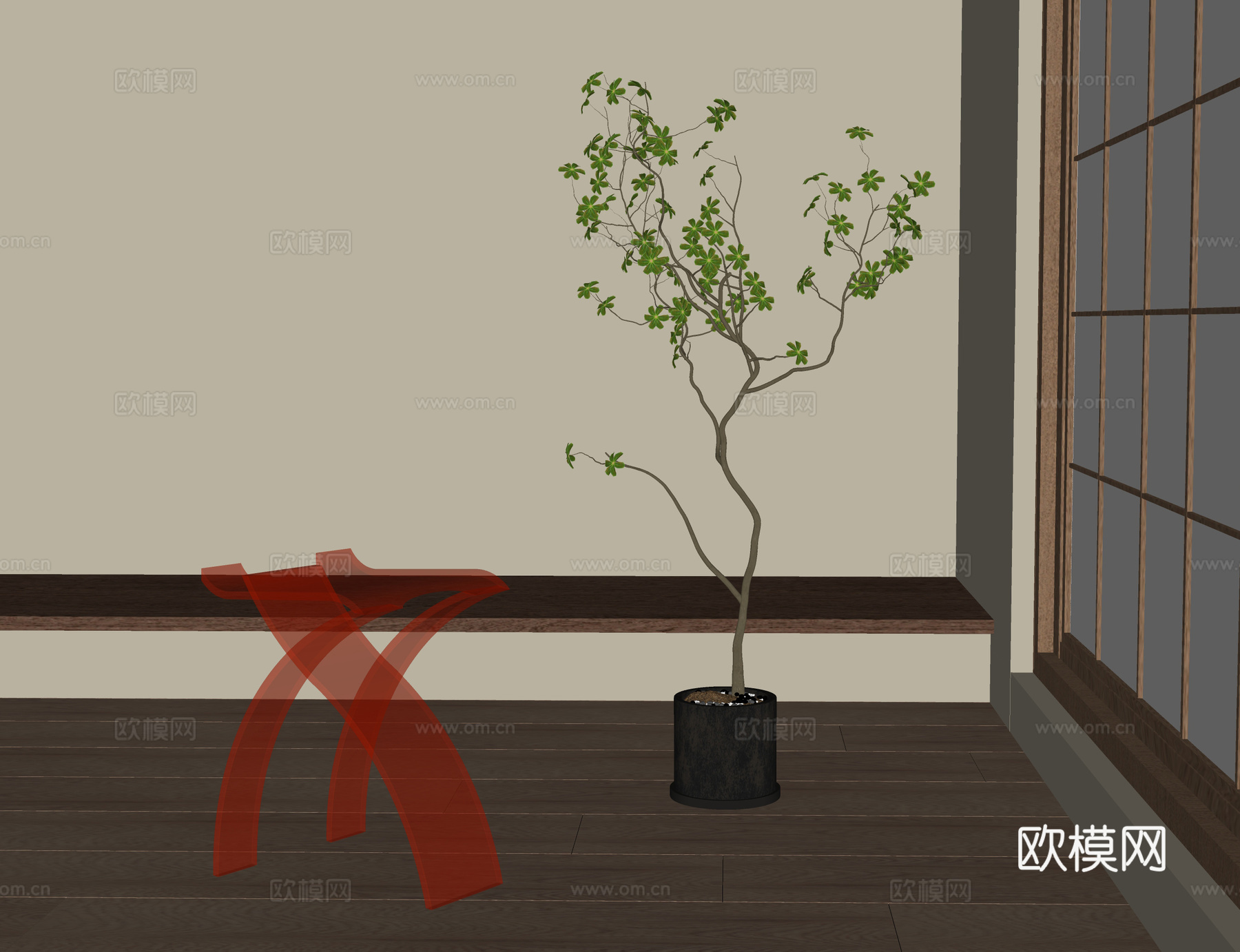 现代边几角几su模型