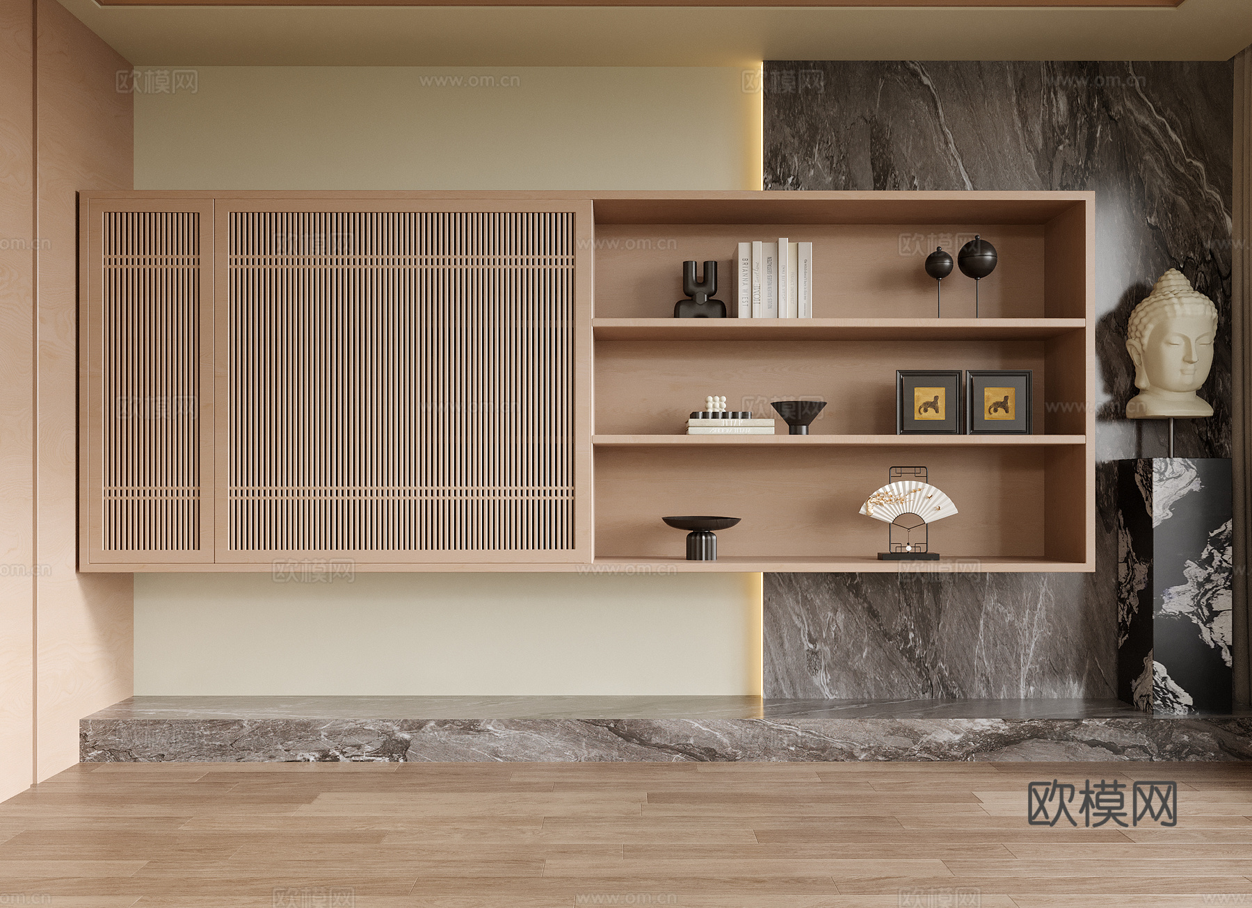 现代装饰柜 茶室柜su模型su模型