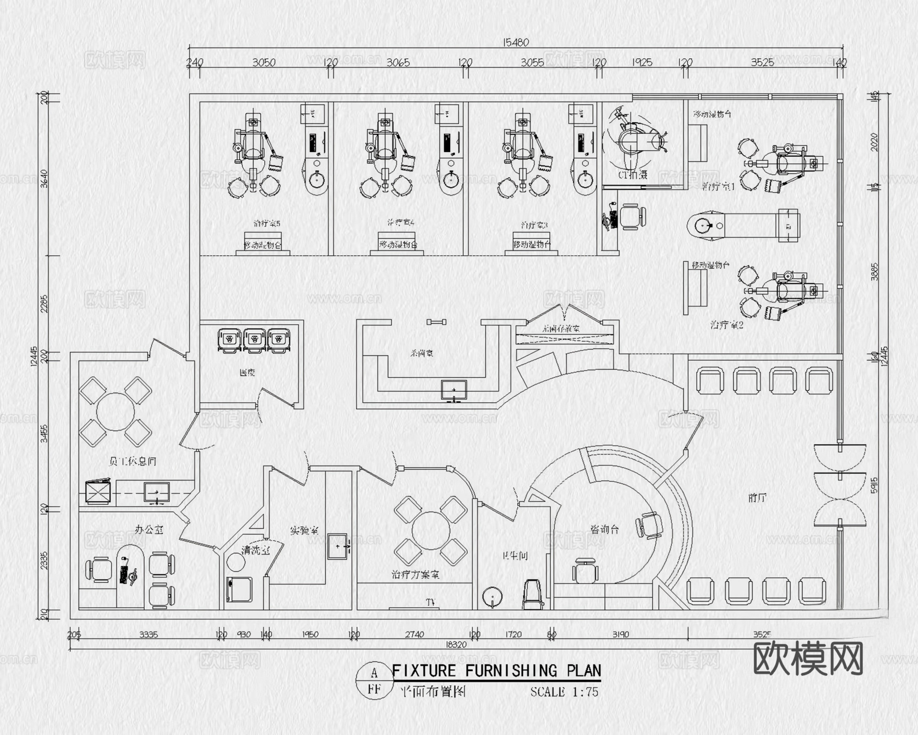 27套口腔诊所牙科医院CAD施工图cad施工图
