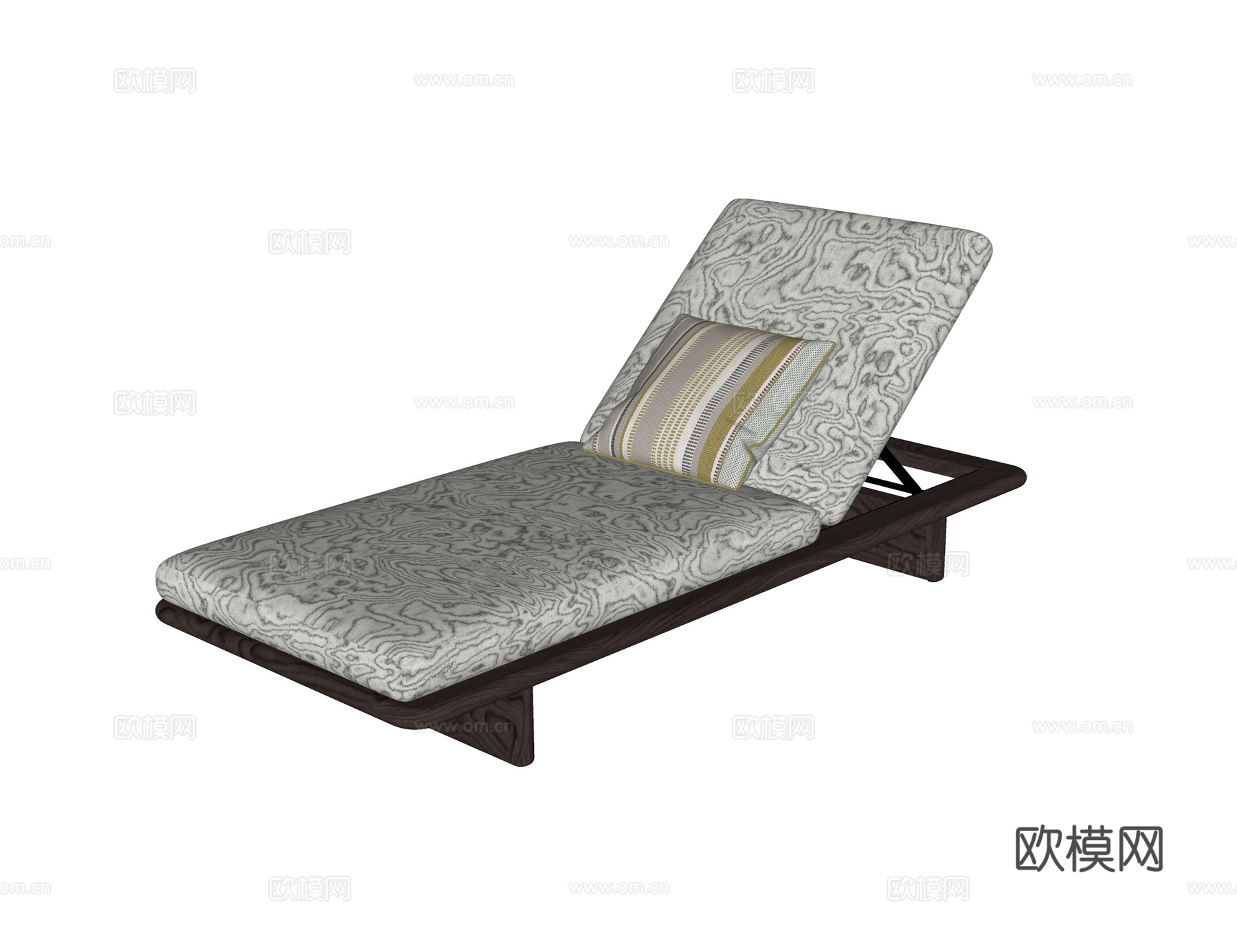 现代户外躺椅su模型