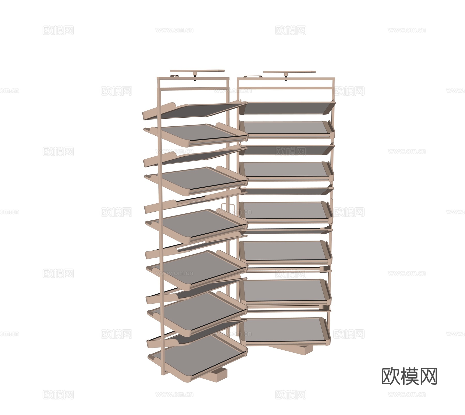 现代旋转鞋架su模型