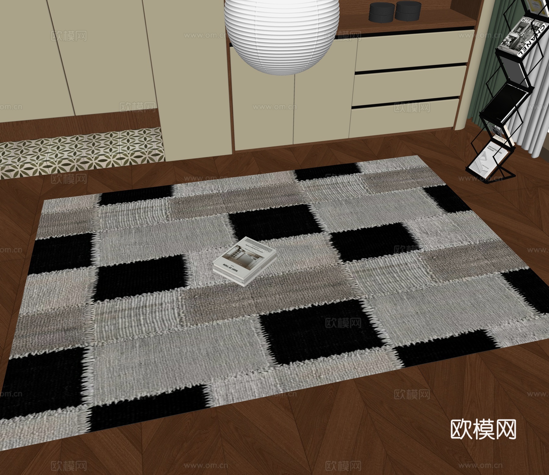 现代地毯su模型