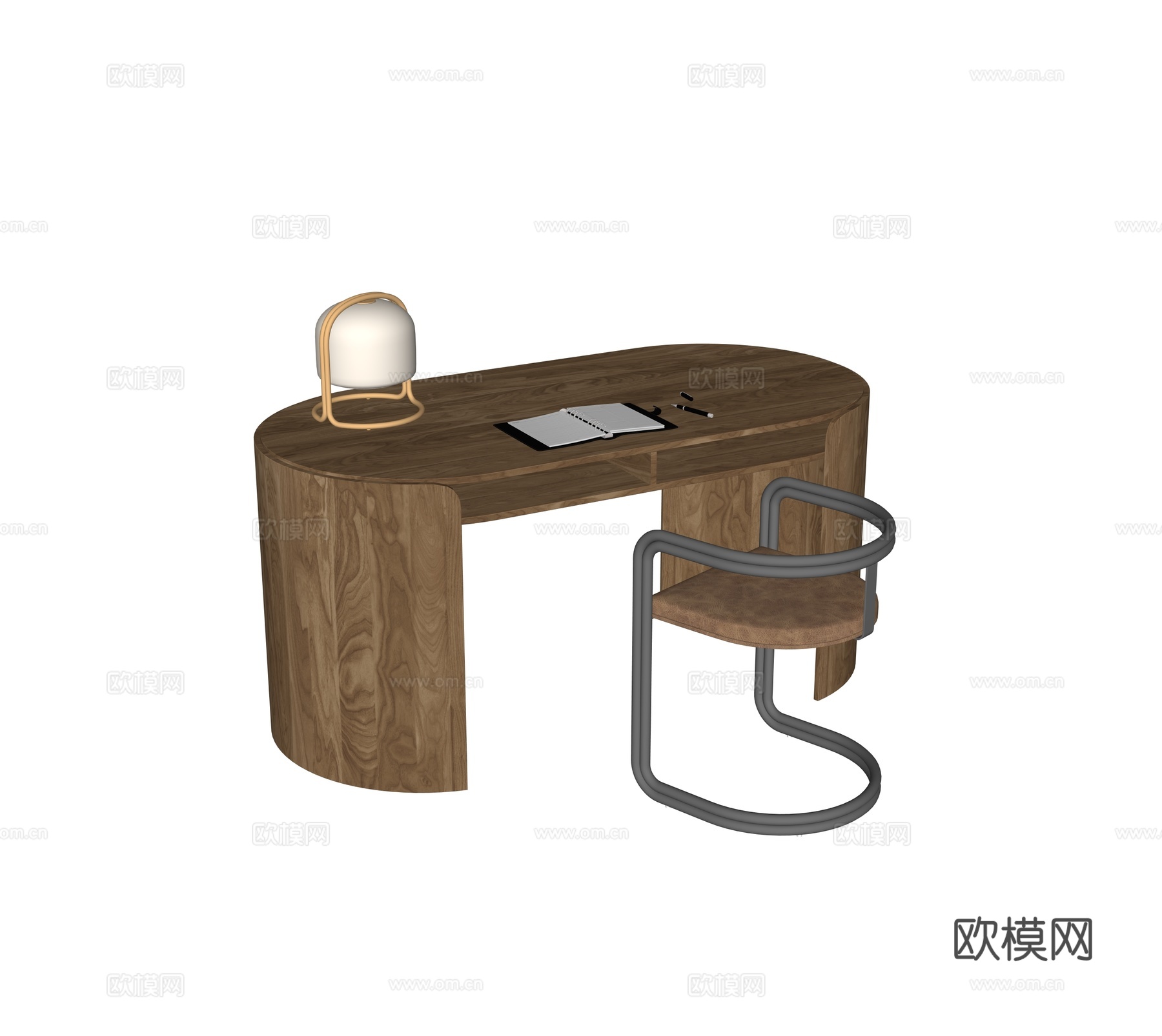 现代书桌椅组合su模型