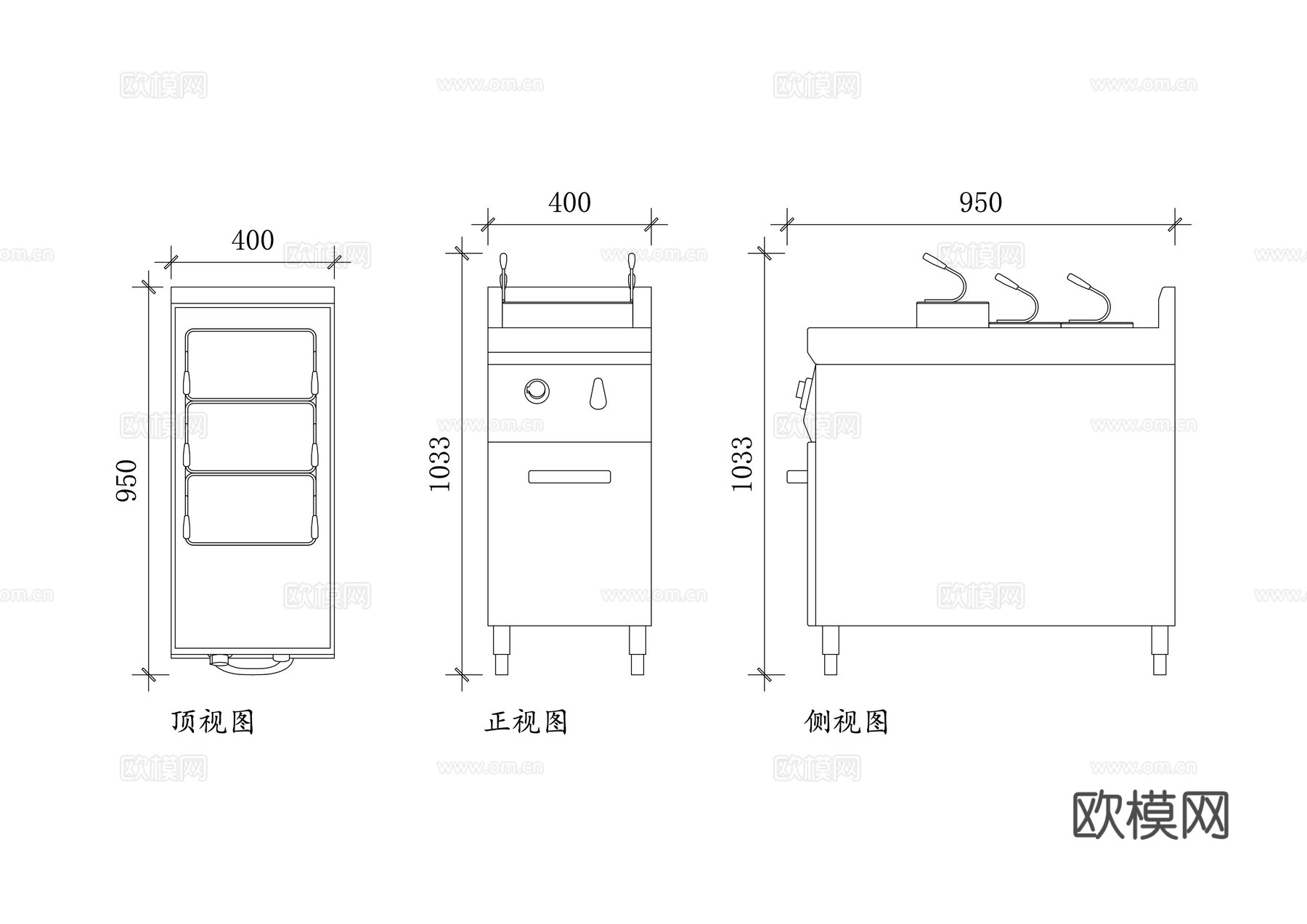 煮面炉 面食灶 汤面炉 煮面灶 商用面炉cad施工图