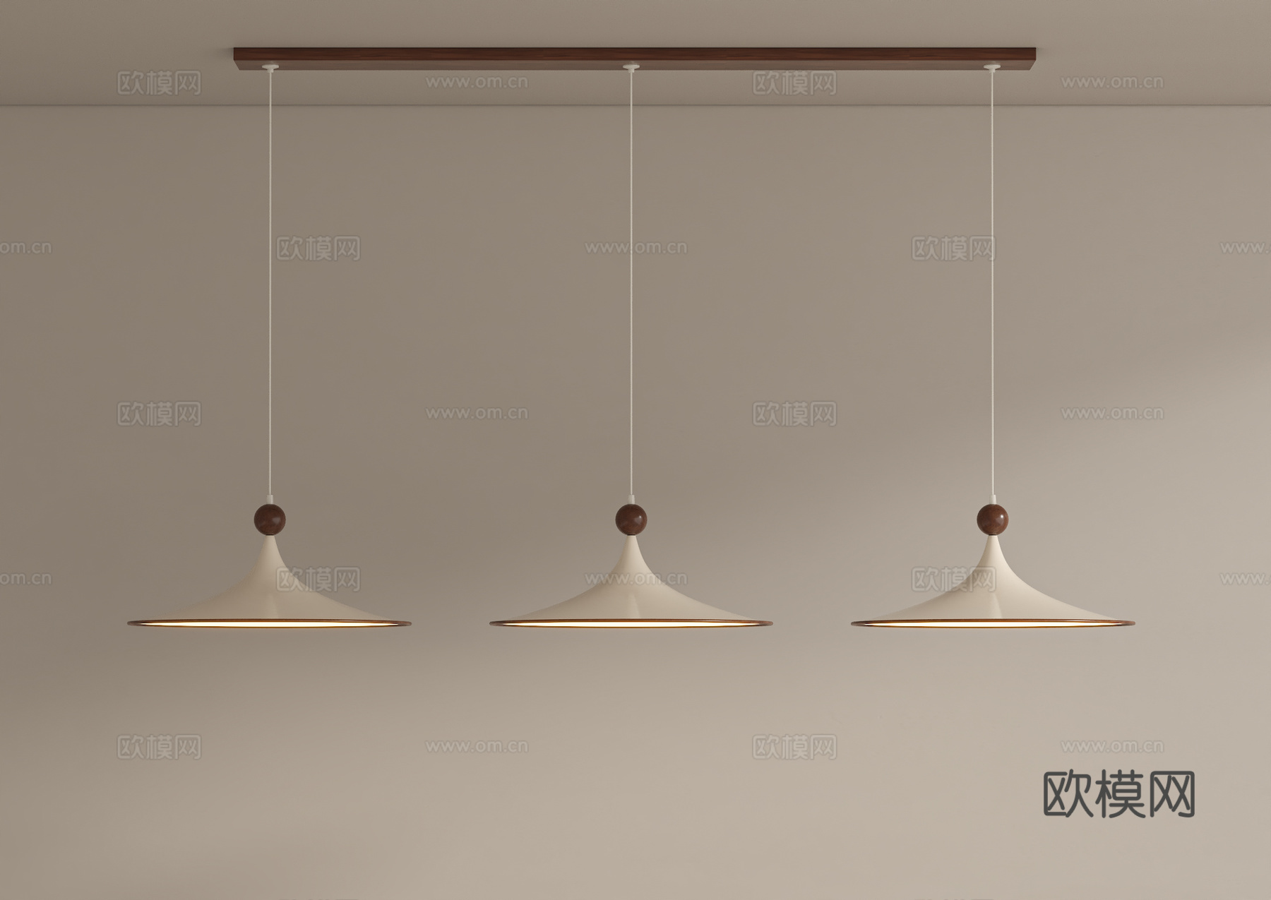 法式奶油吊灯su模型