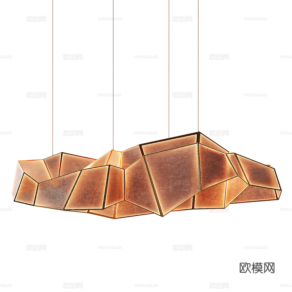 现代艺术吊灯su模型