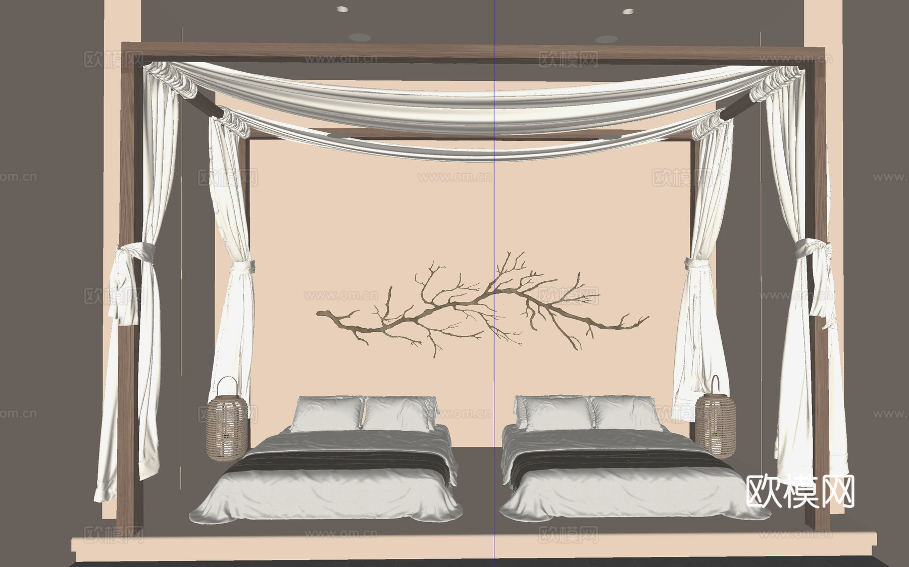 酒店客房su模型