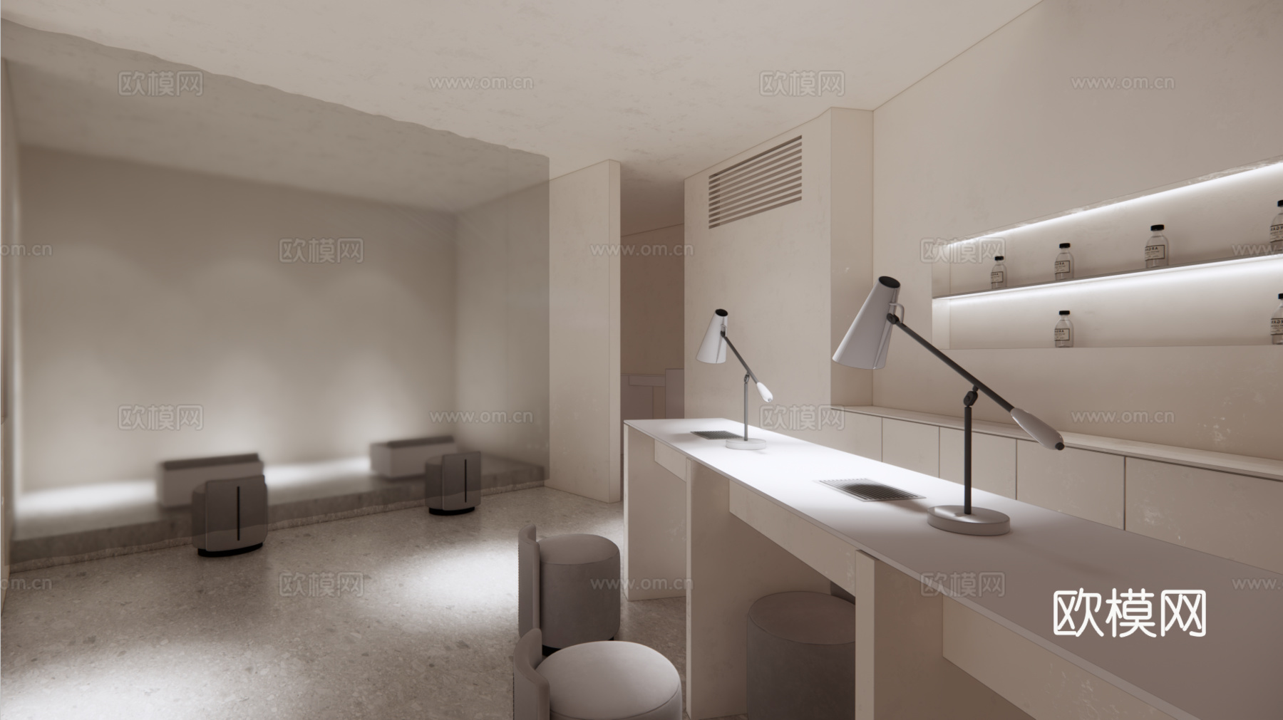 高档美容美甲  最新全套施工图 效果图合集cad施工图