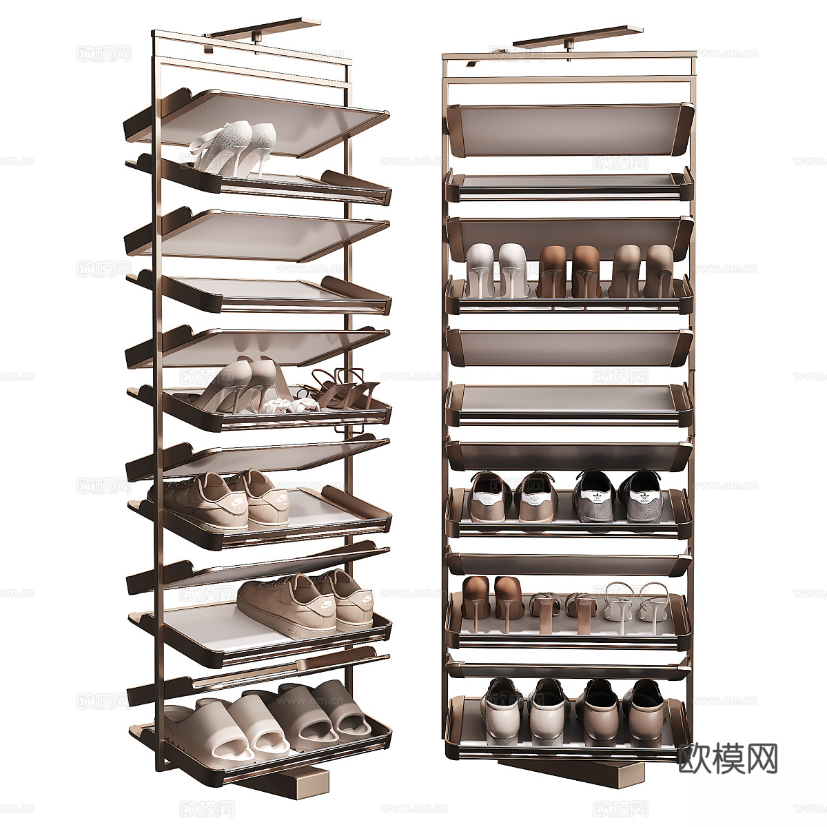 现代旋转鞋架su模型