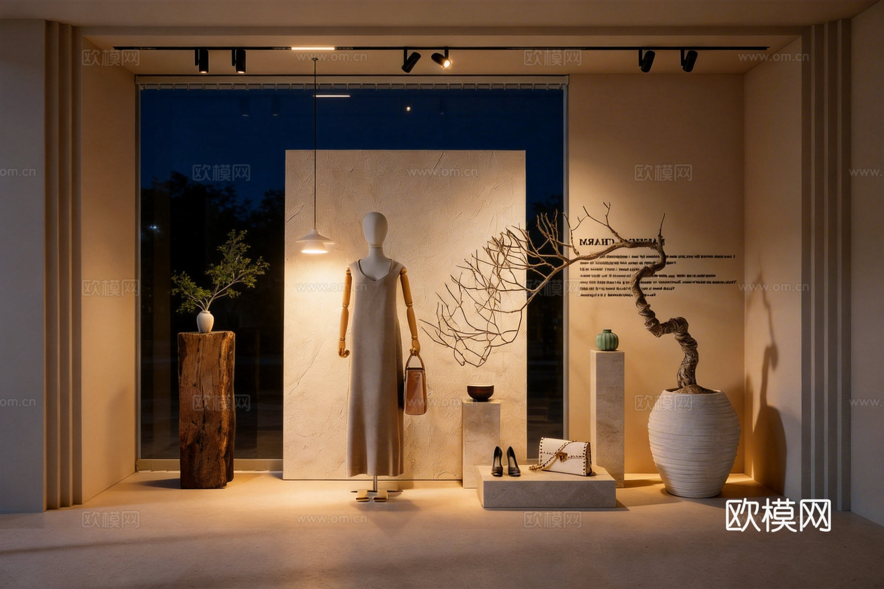 橱窗 模特 装饰品su模型