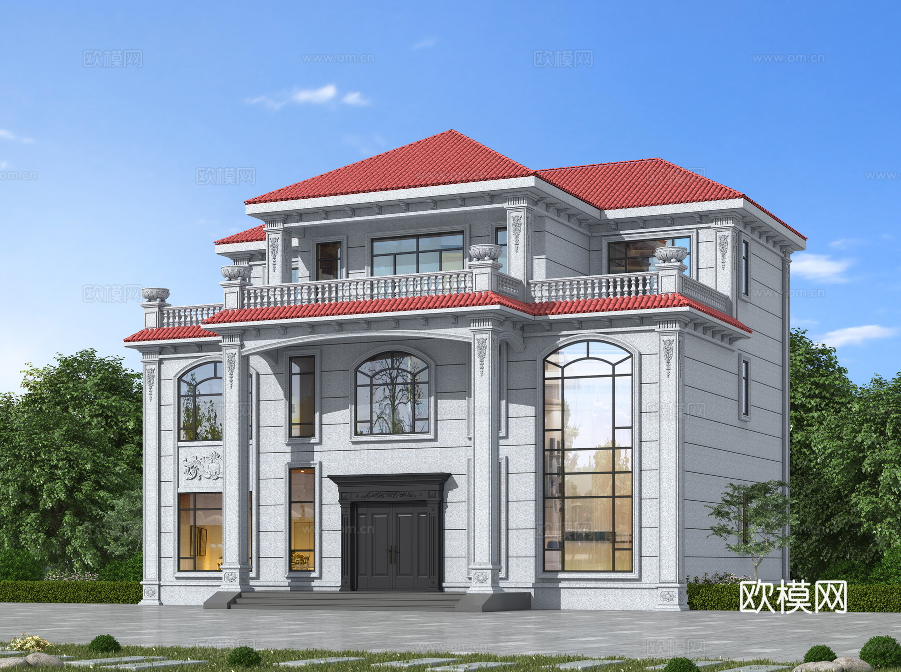 自建房别墅su模型