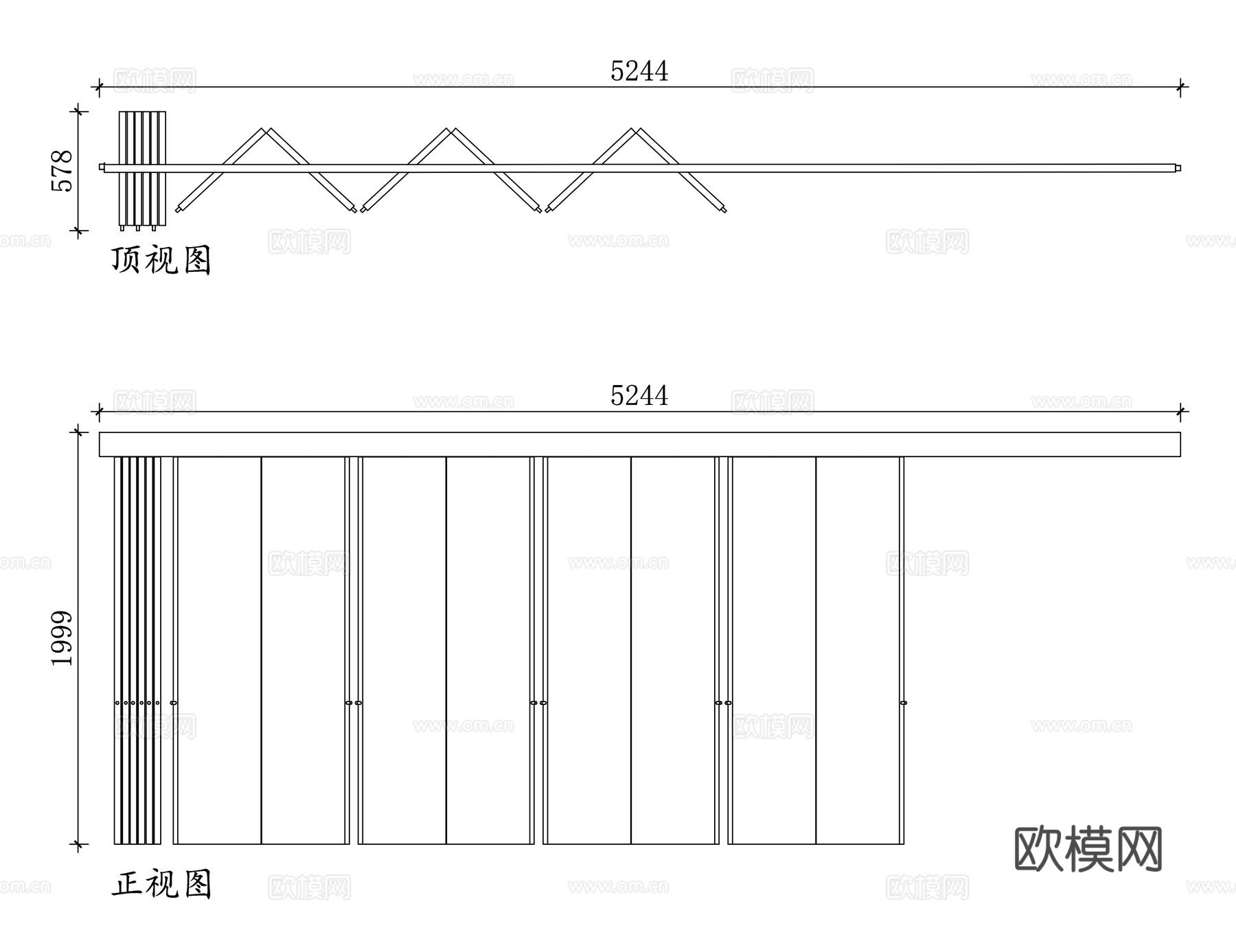 移动隔断 活动隔断 折叠隔断 推拉隔断 移动式隔墙cad施工图