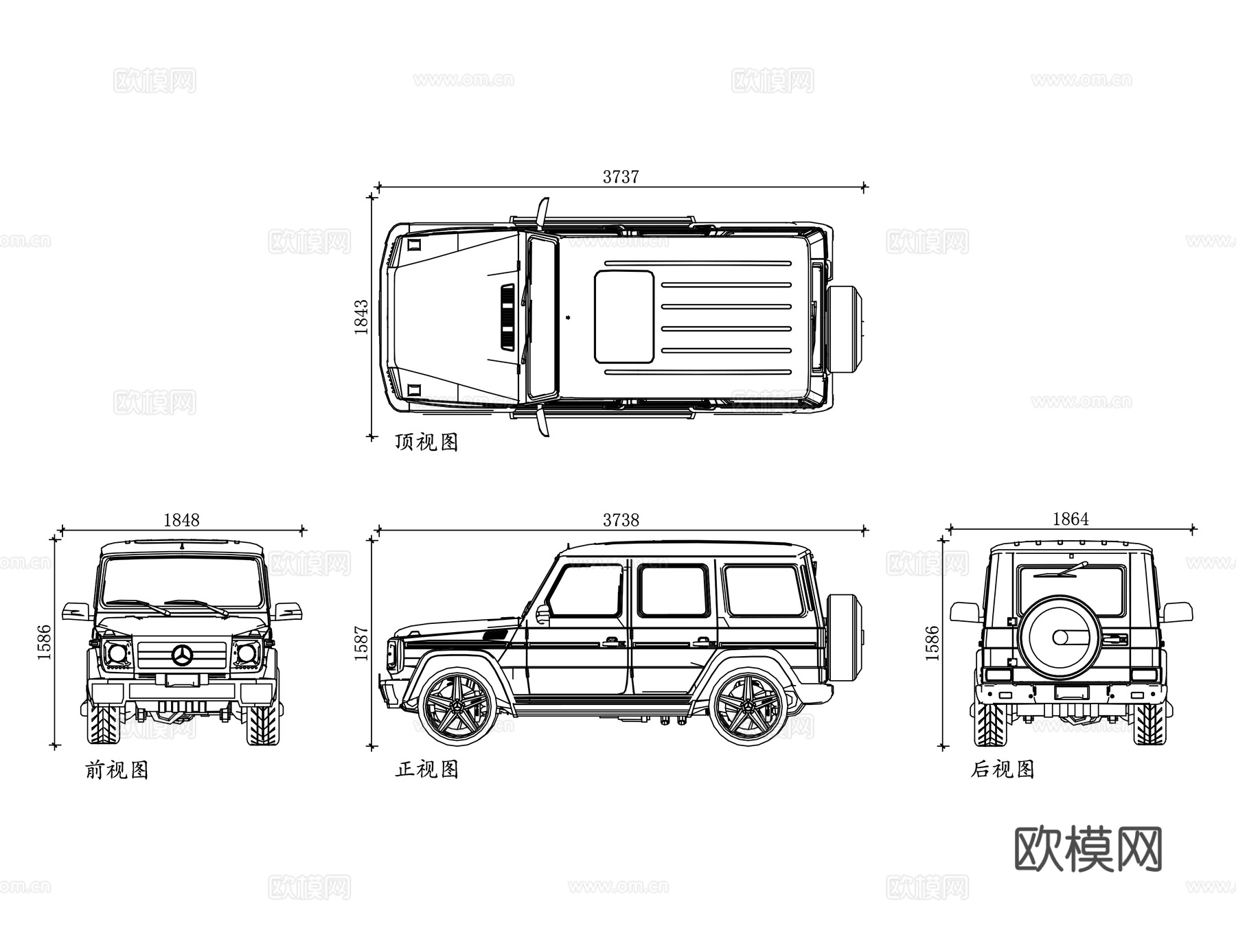 奔驰 梅赛德斯 奔驰汽车 梅赛德斯车 三叉星汽车cad施工图下载