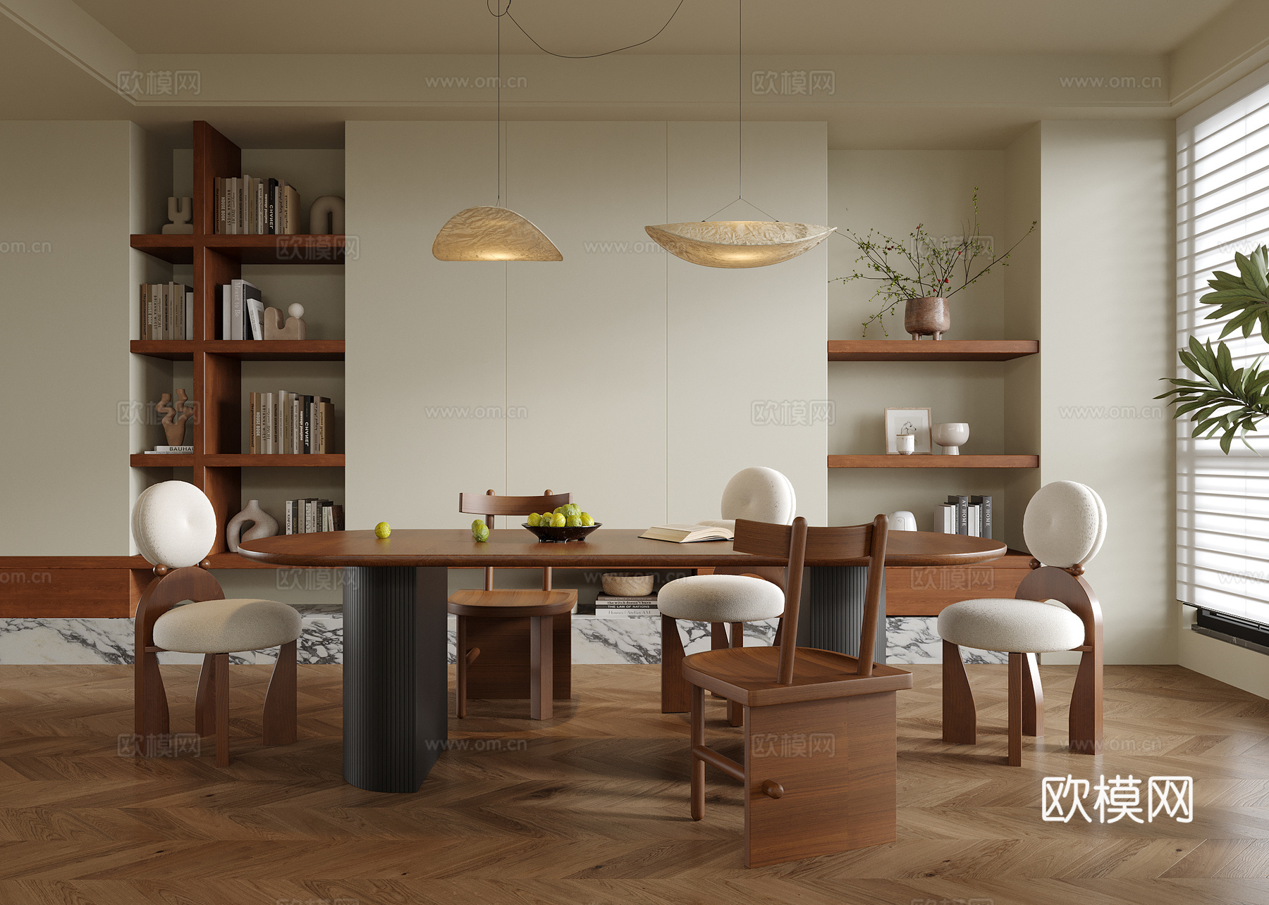 现代餐厅su模型