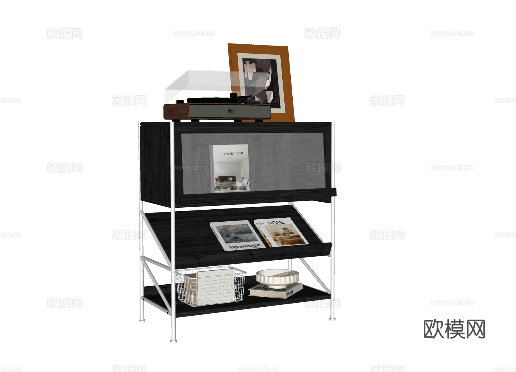 现代装饰柜su模型