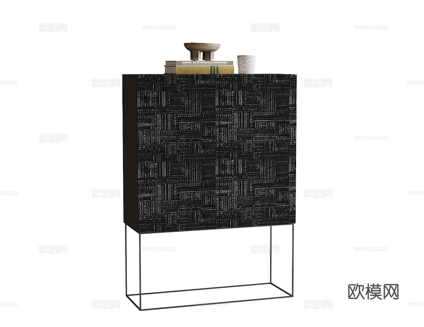 现代装饰柜su模型