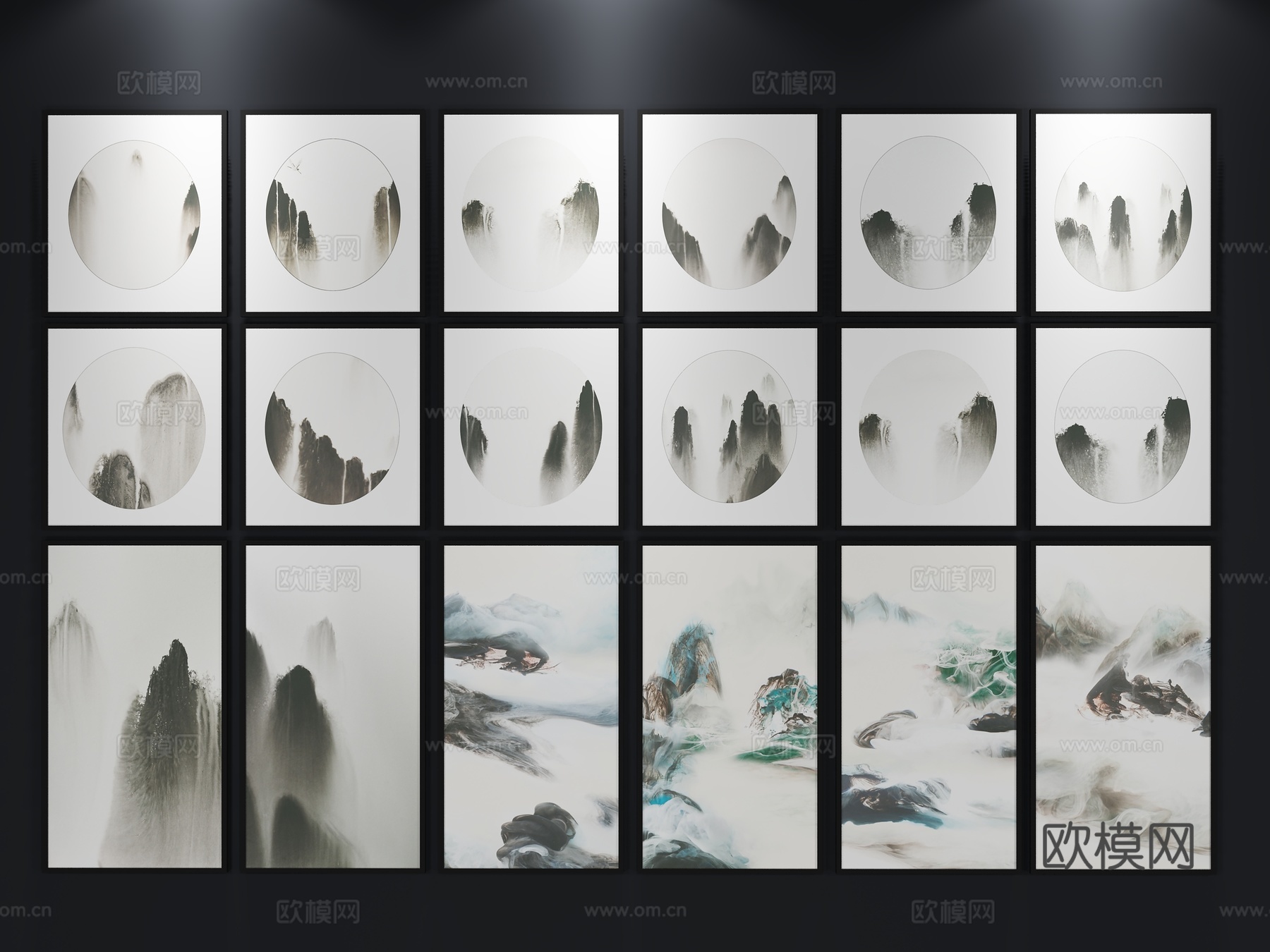 现代挂画 装饰画3d模型下载