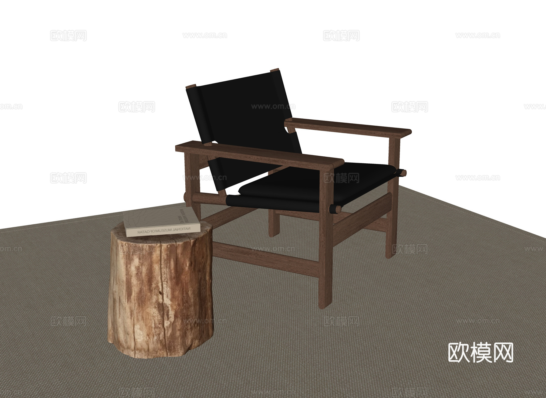 现代休闲椅 单椅su模型