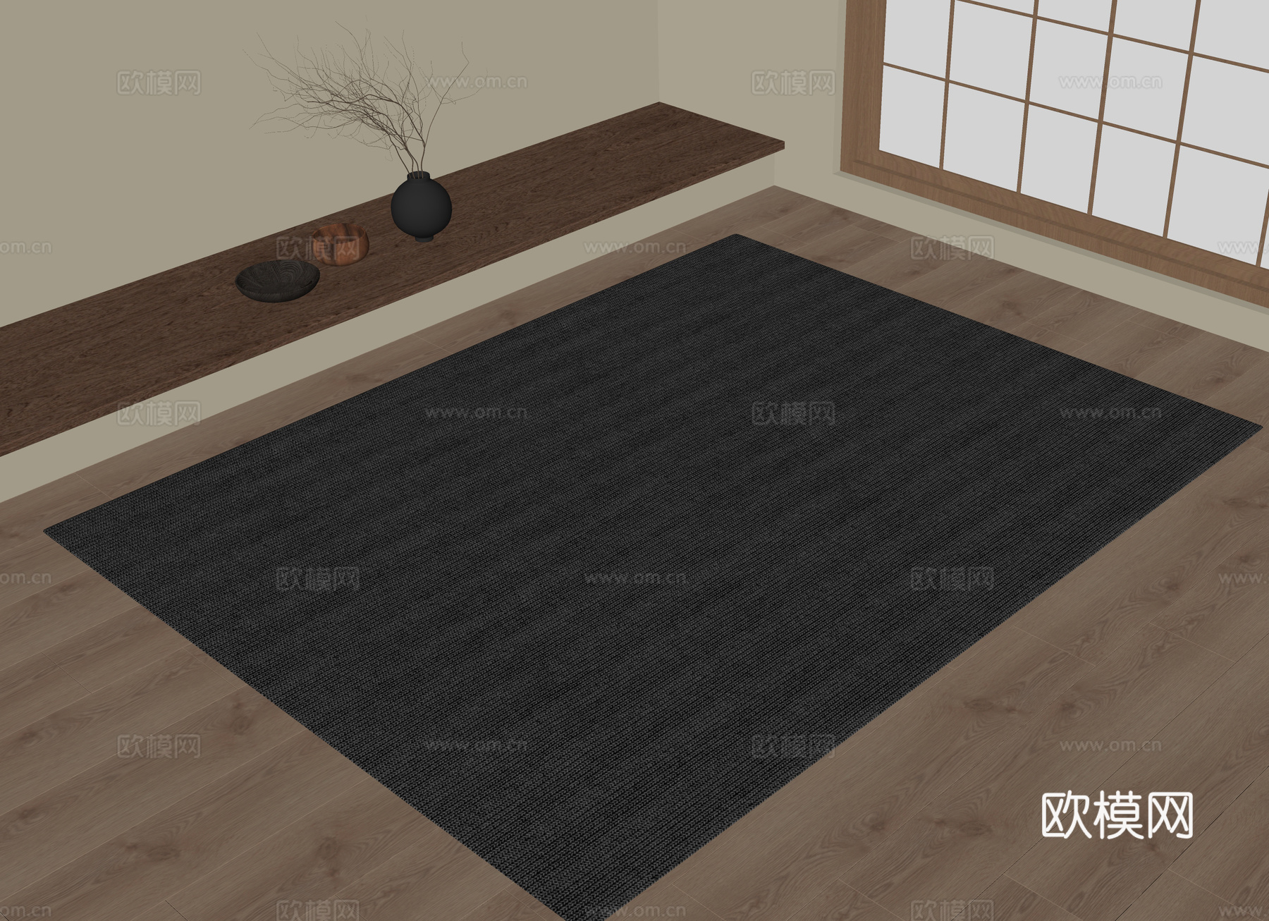 现代地毯su模型