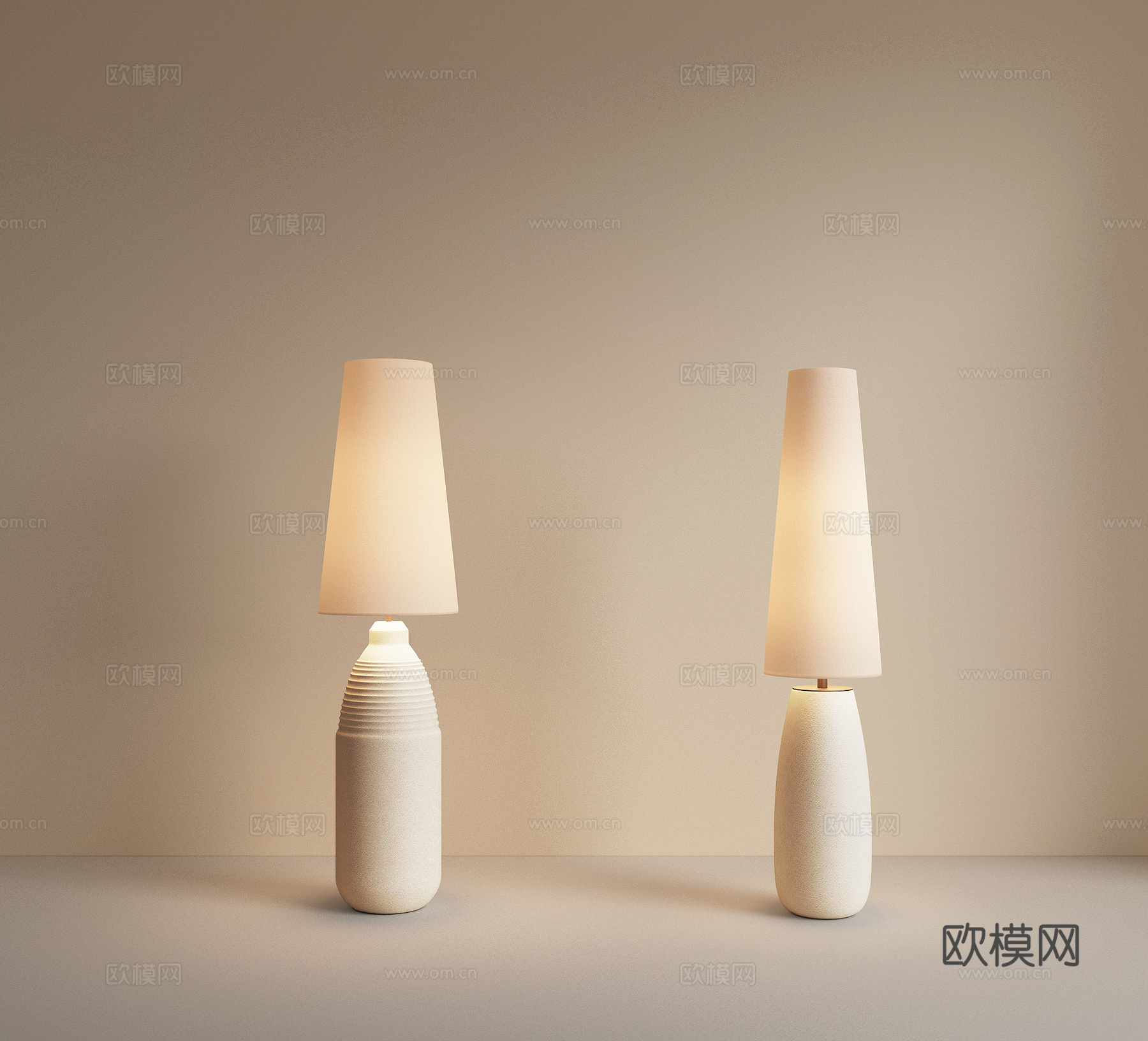 侘寂风落地灯 客厅落地灯 艺术落地灯 复古落地灯 书房落地灯su模型