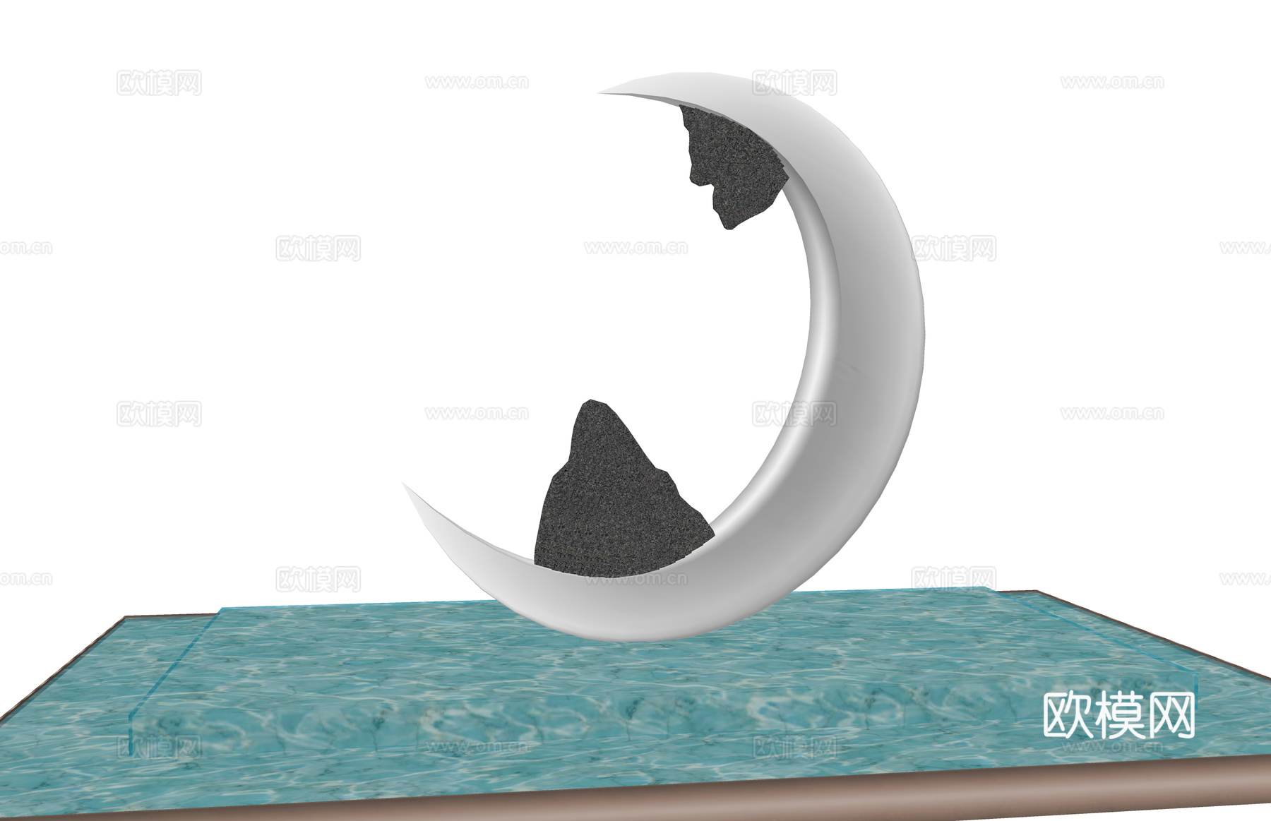 电脑 前台 办公室 工装su模型