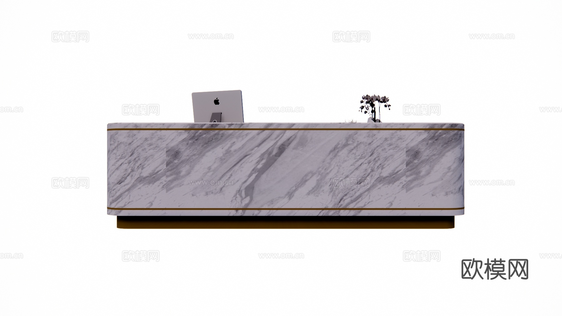 大厅 办公空间 前台 办公 工位su模型