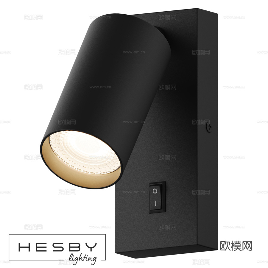 Edge HSBL_0125 壁灯，黑色3d模型下载