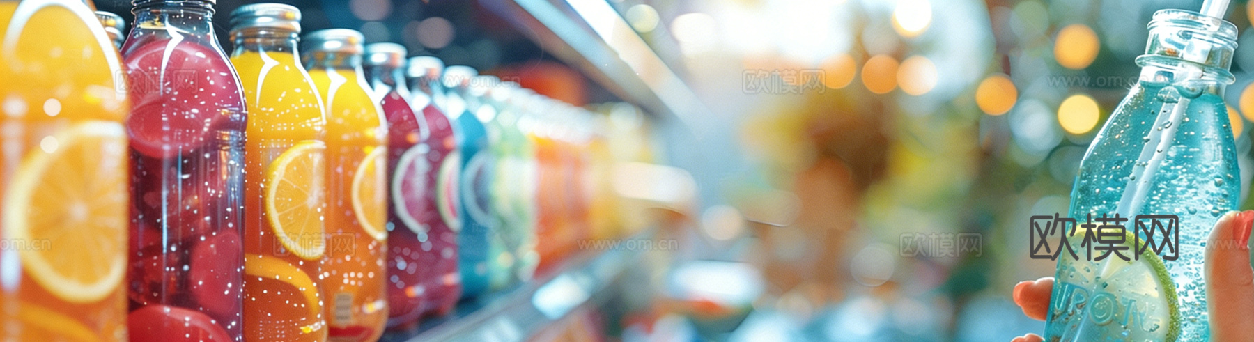 现代超市 饮料广告
