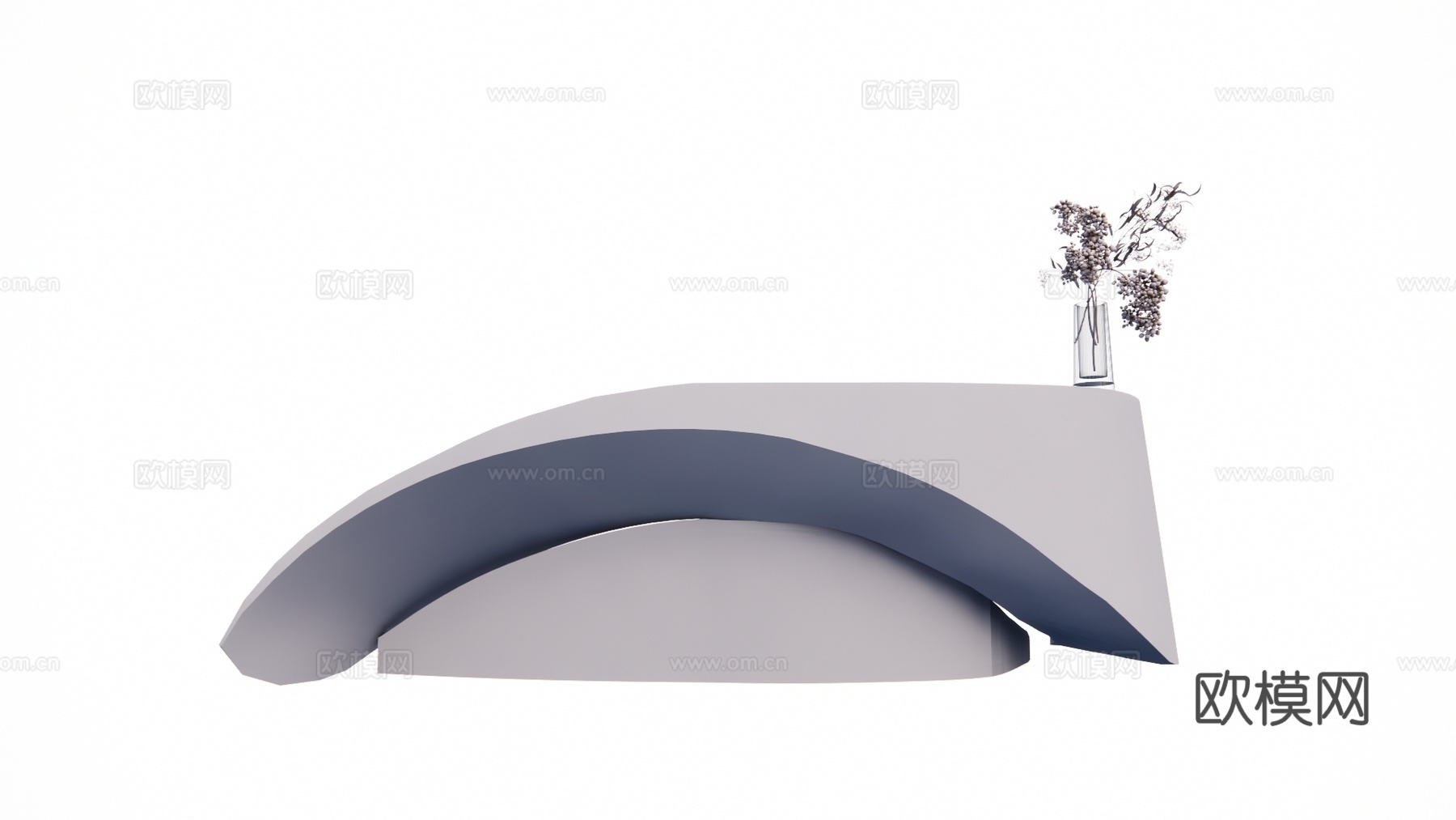 公司前台 酒店前台 接待 大厅 工位 前台 办公室su模型