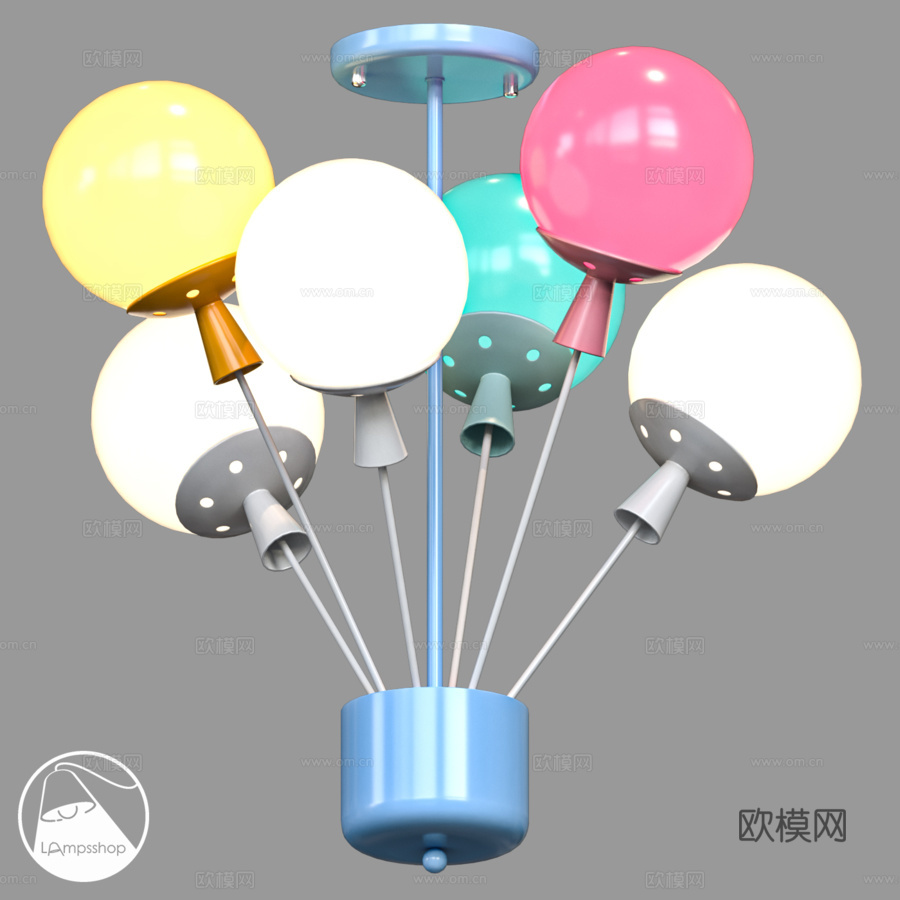 LampsShop.ru L1025 空气之喜枝形吊灯免费3d模型