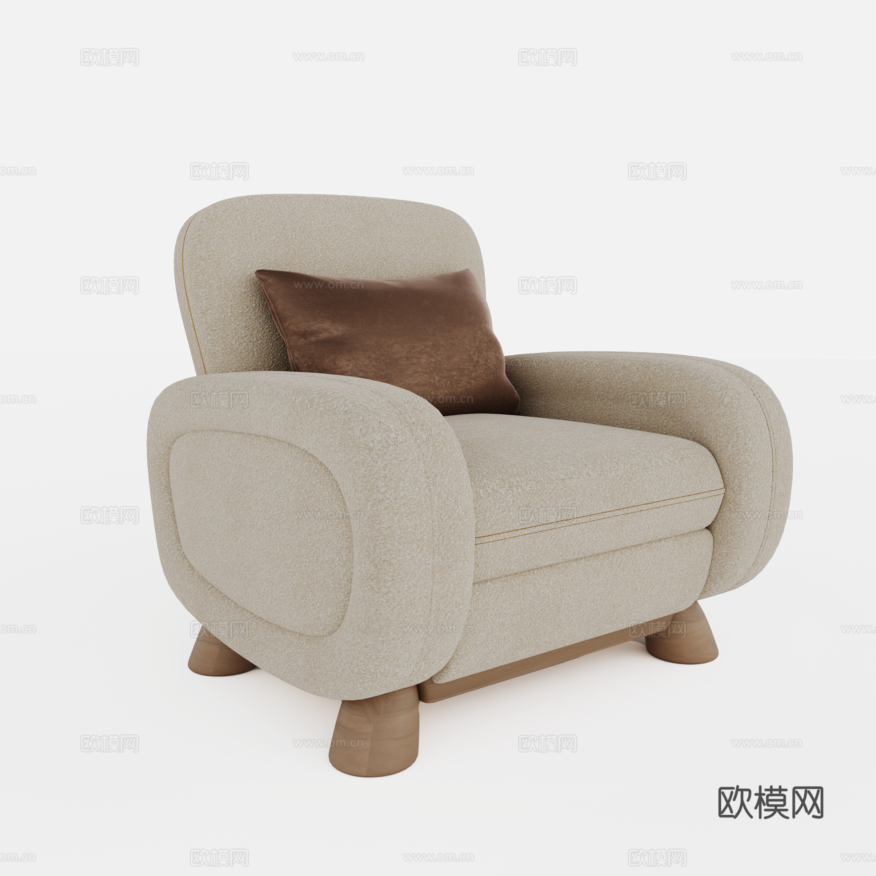 复古沙发su模型