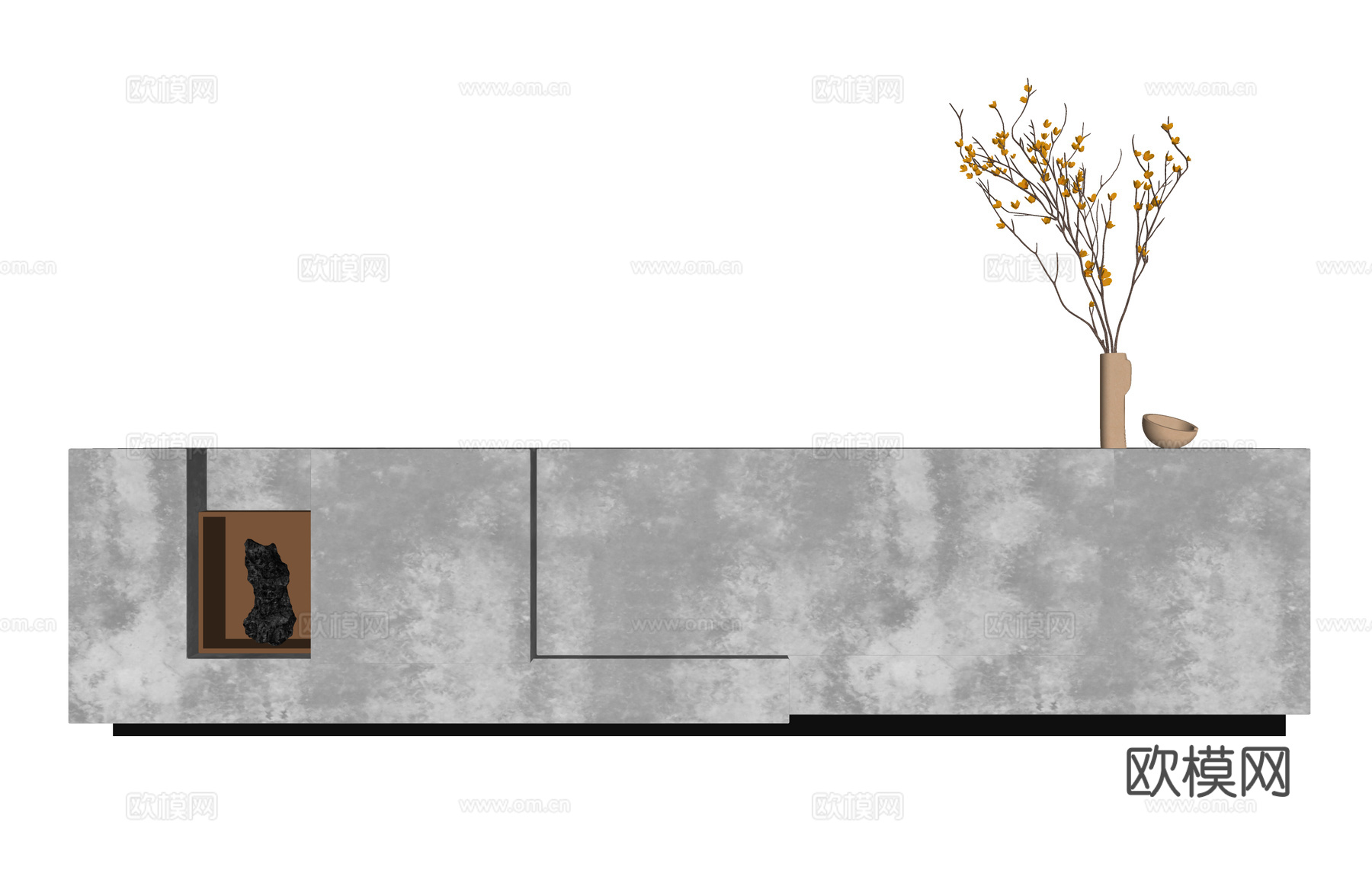 办公室 电脑 展厅 公司前台 前台su模型