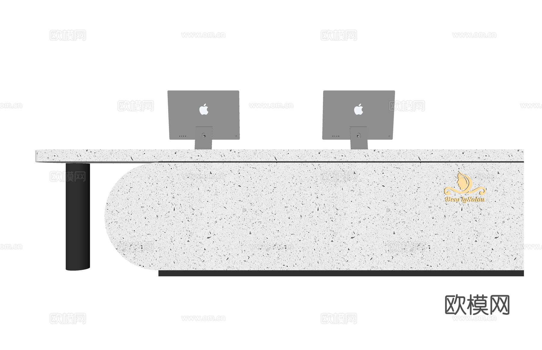 办公 大厅 工位 办公空间 前台su模型