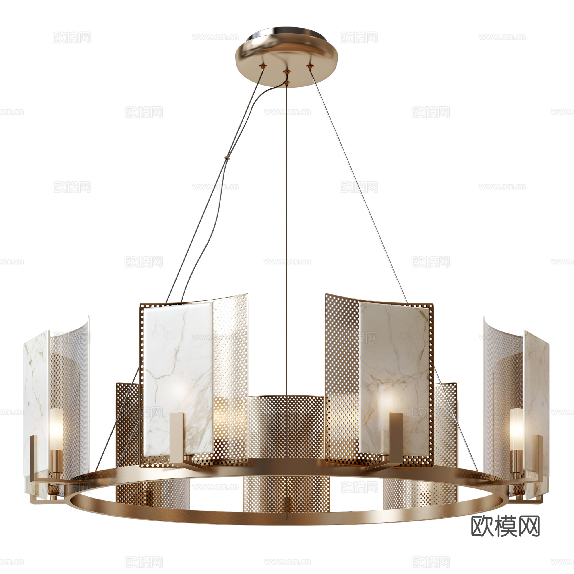 conrad-r新中式艺术吊灯 轻奢吊灯 客厅吊灯 餐厅吊灯3d模型