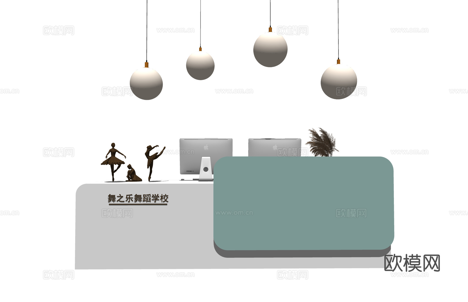 接待 大厅 前台 酒店前台 工装 公司前台su模型su模型