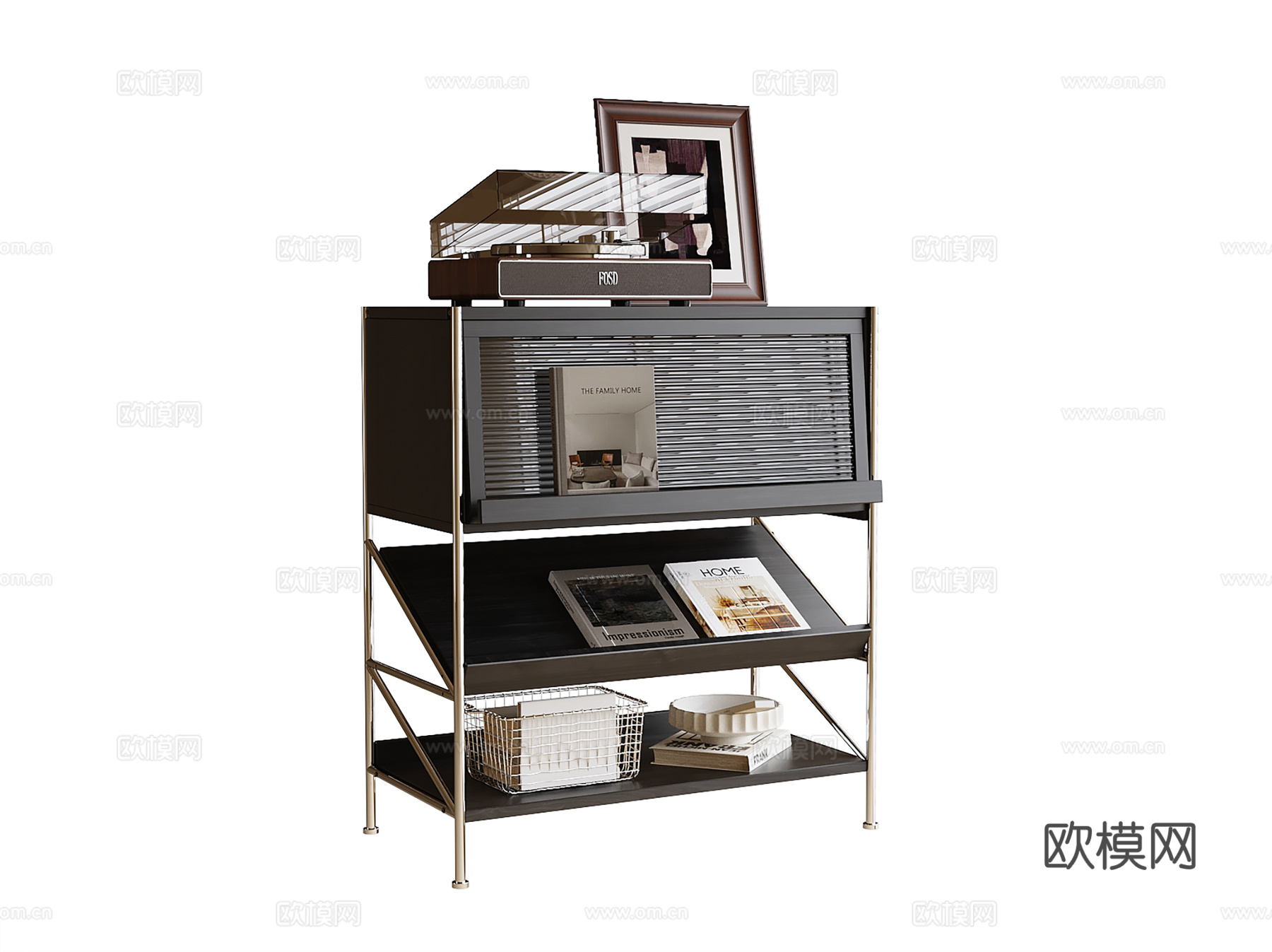 现代装饰柜su模型