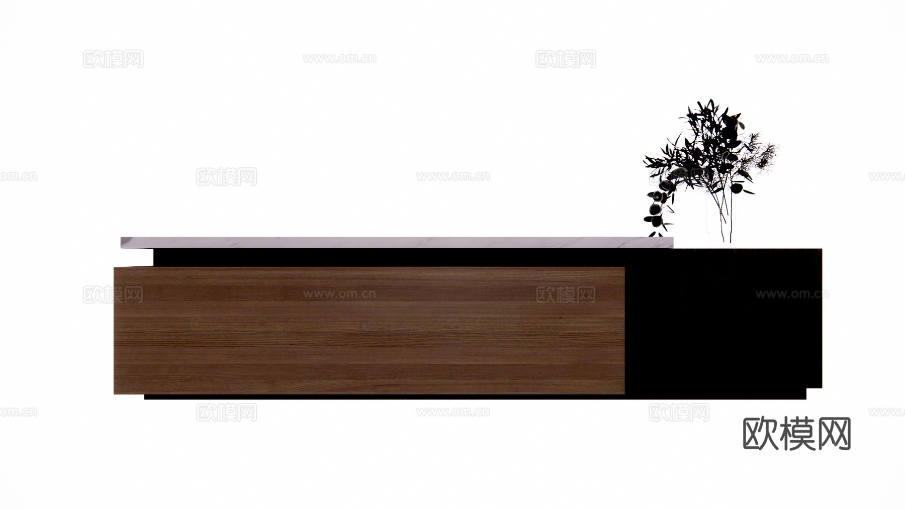 前台 展厅 电脑 公司前台 办公室su模型