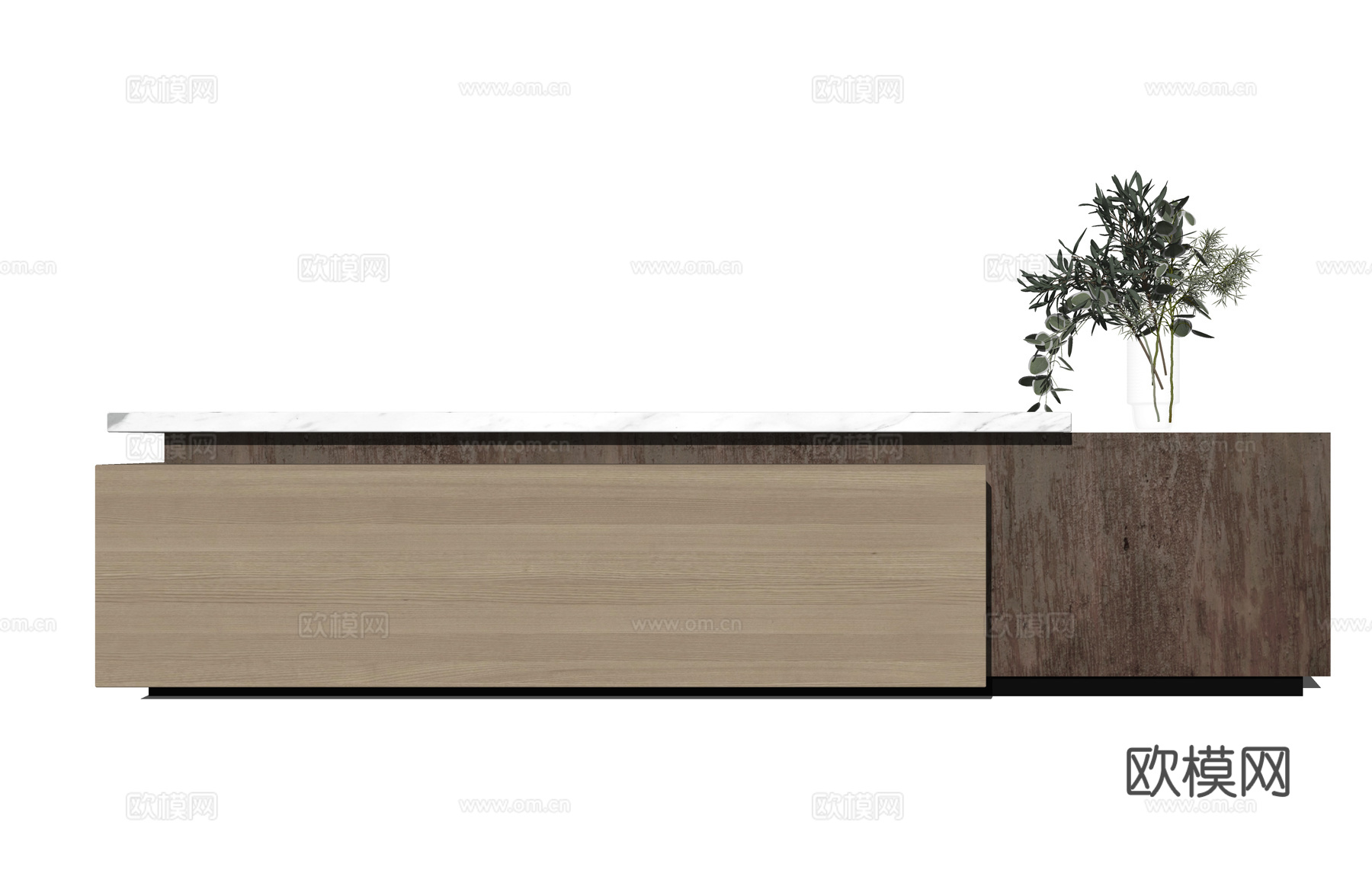 前台 展厅 电脑 公司前台 办公室su模型