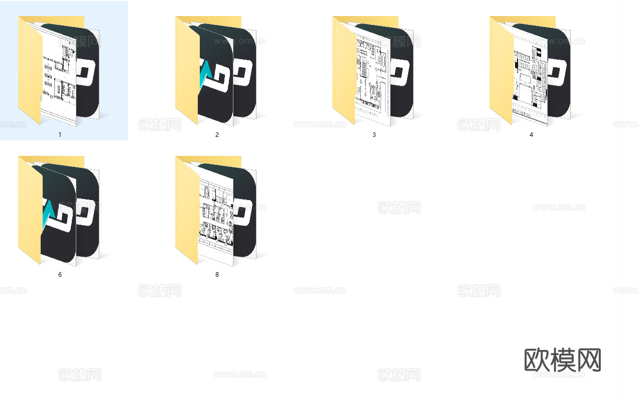 6套中医馆 最新全套施工图 效果图合集cad施工图