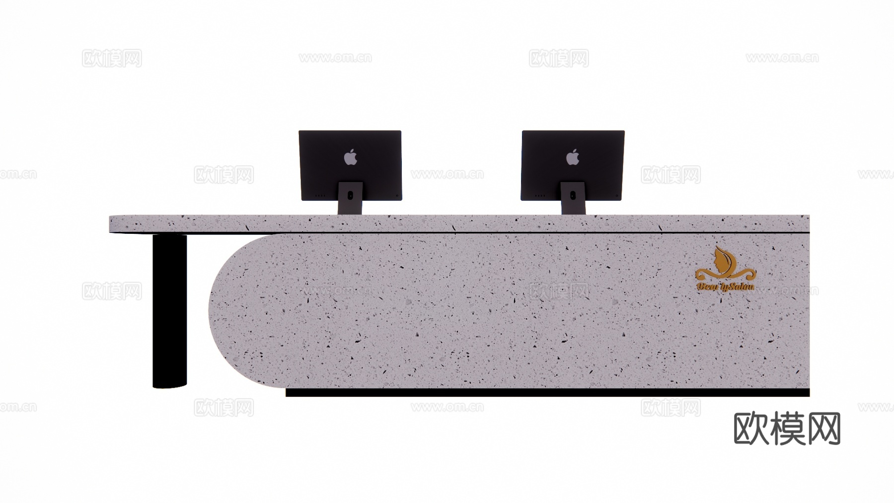 办公 大厅 工位 办公空间 前台su模型